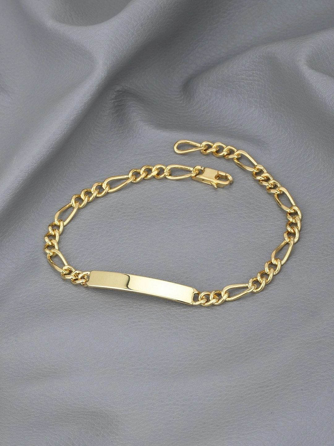 Carlton London Men Brass Gold-Plated Link Bracelet-picture-28