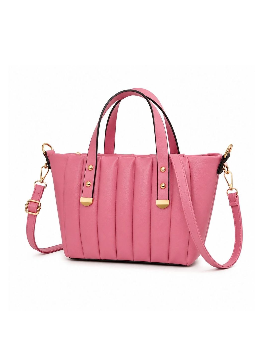 TURBOMAX Textured PU Structured Handheld Bag with Quilted-picture-22