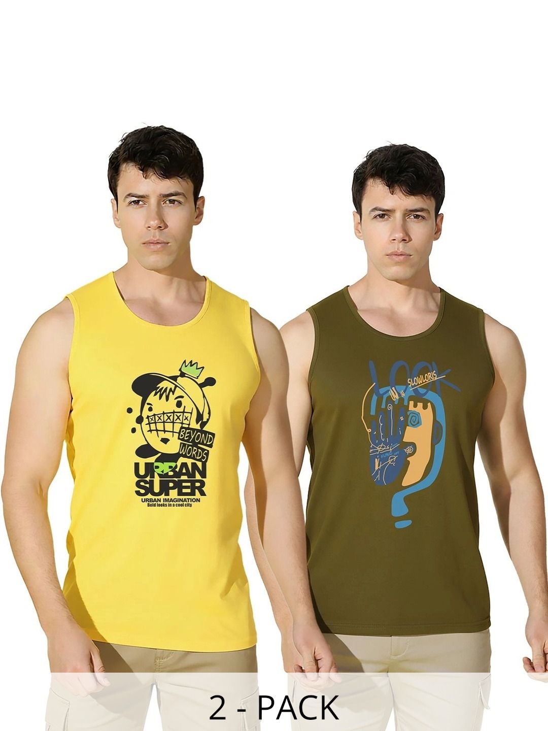 TEEFOX Pack of 2 Printed Cotton Tank-picture-46