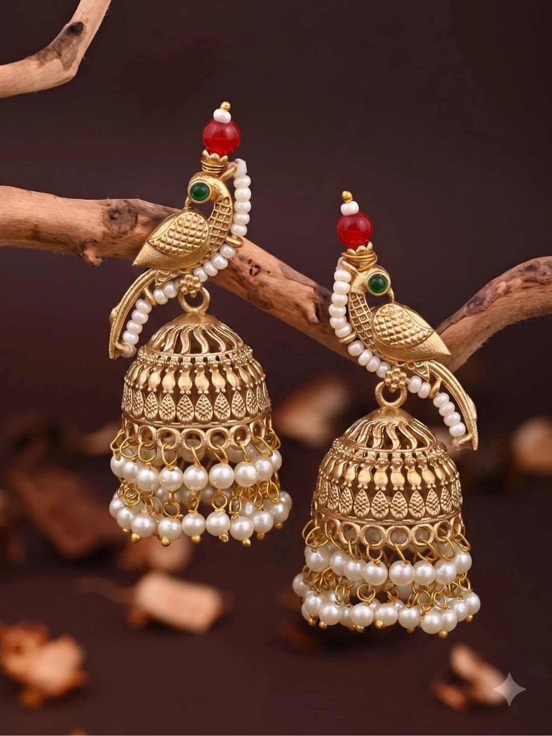 THE GLAM POUCH Animal Shaped Jhumkas Earrings-image-9