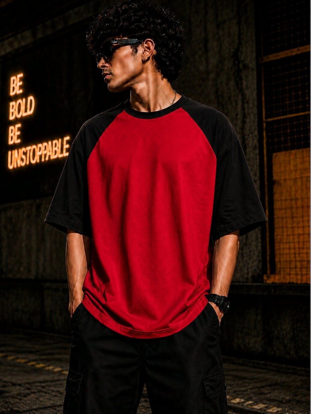 Be Crazy Men Colourblocked T-shirt-picture-10