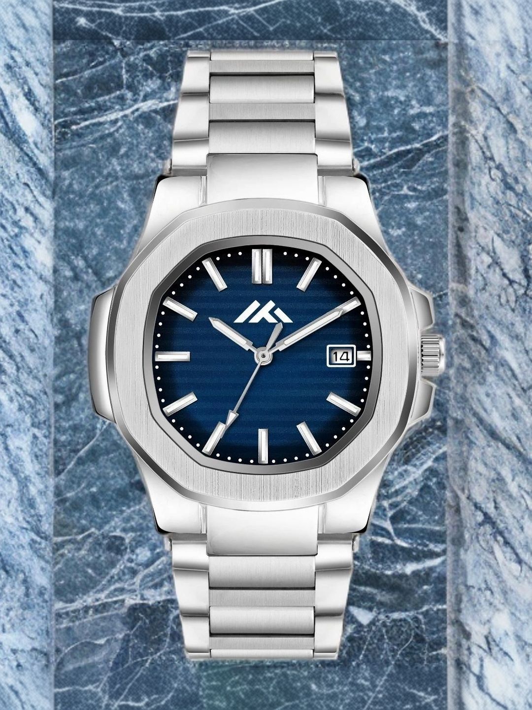 TREX Men Brass Dial & Stainless Steel Bracelet Style Straps Analogue Date Aperture Watch MT-802-BL_1-picture-34