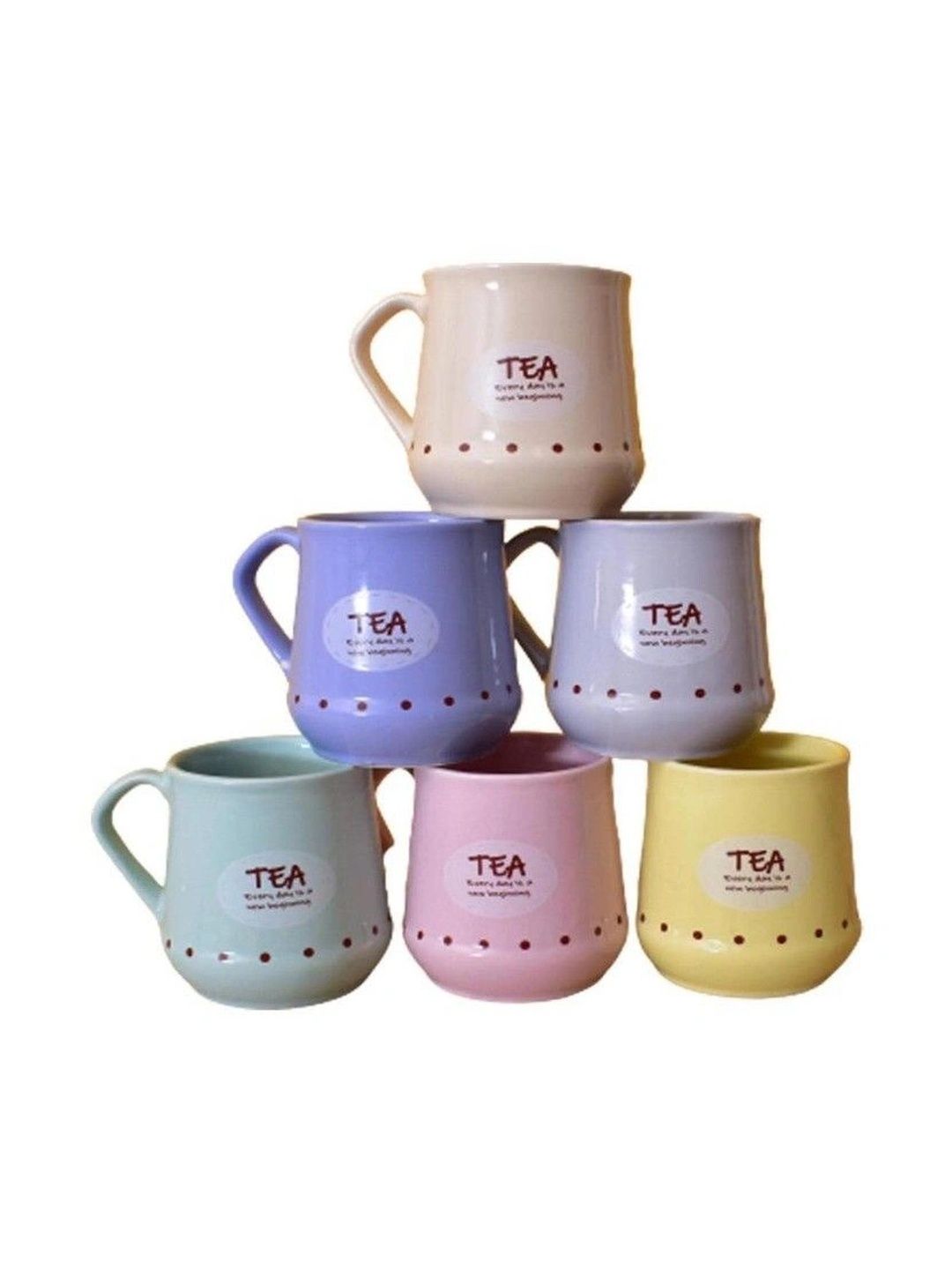 THE COVE TALES Multicoloured Text or Slogans Printed Ceramic Glossy Mugs Set of Cups and Mugs-image-44