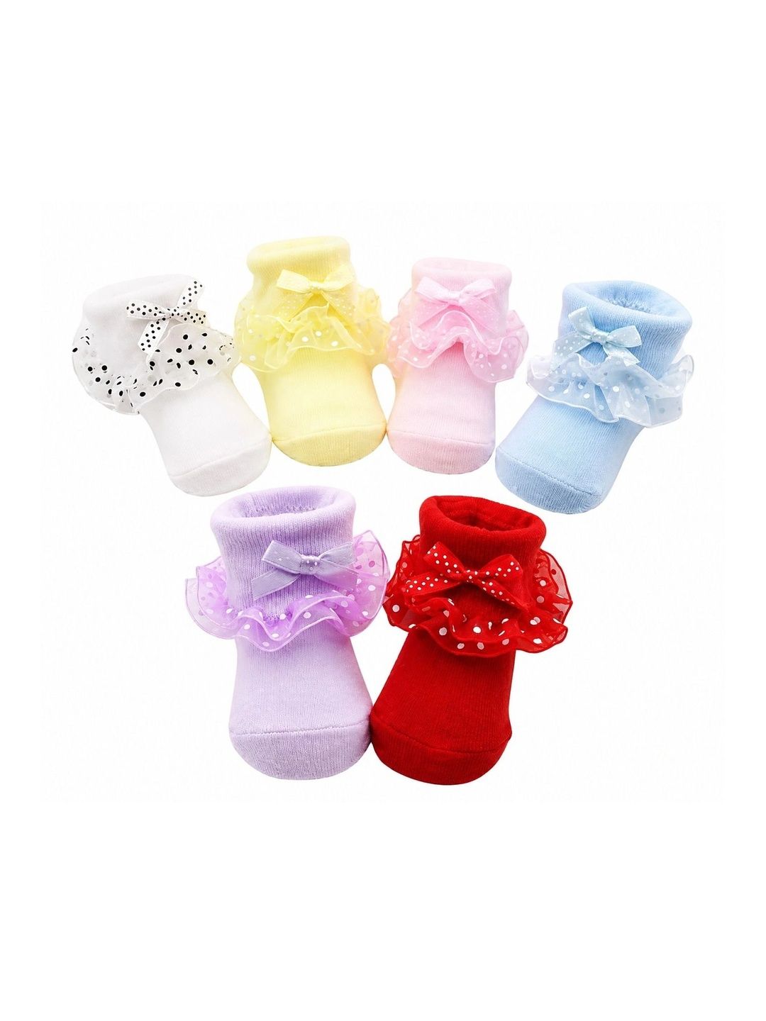 Oxzon Unisex Kids Pack of 6 Cotton Assorted Patterned Ankle Length Socks-picture-18