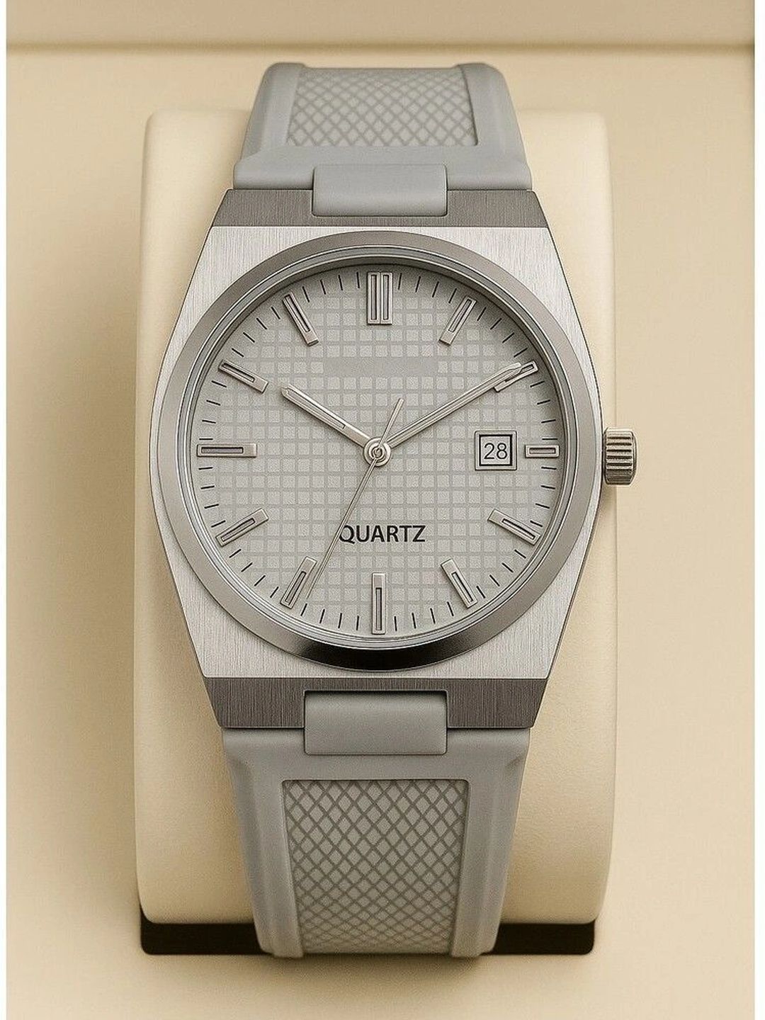 TREX Men Brass Dial & Stainless Steel Straps Analogue Date Aperture Watch NSM_035_GREY-picture-36