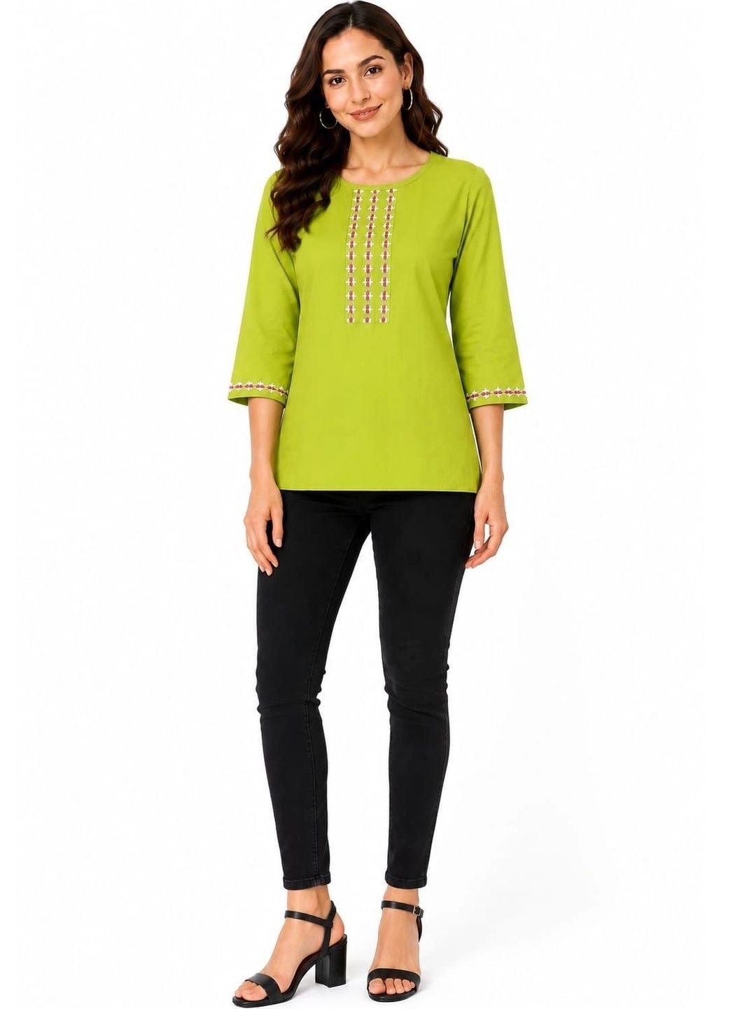 Rashmi Shree Creation Embroidered Cotton Blend Top-picture-33