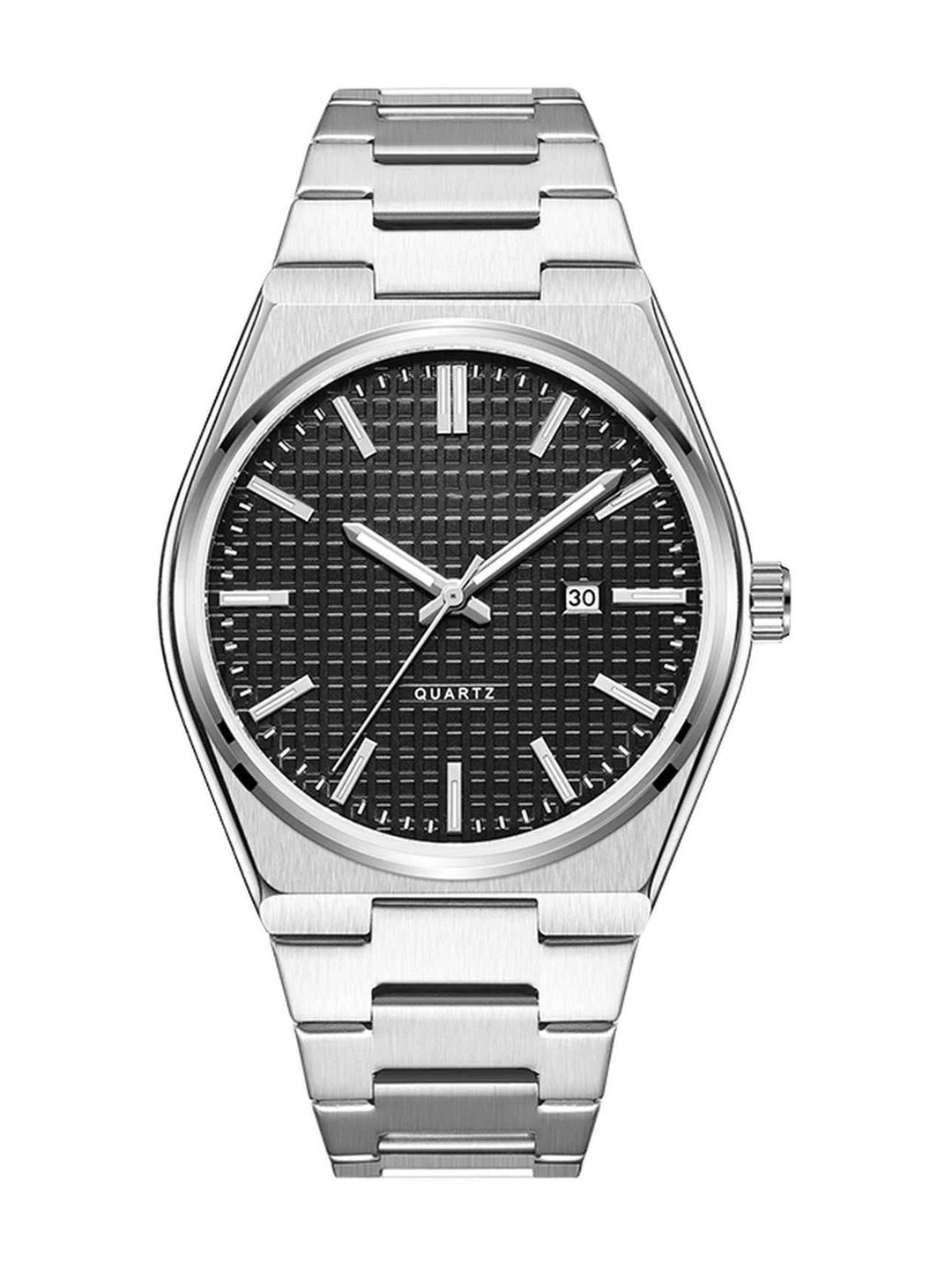 TREX Men Brass Dial & Stainless Steel Bracelet Style Straps Analogue Date Aperture Watch DANIAL_BLACK_1-picture-44