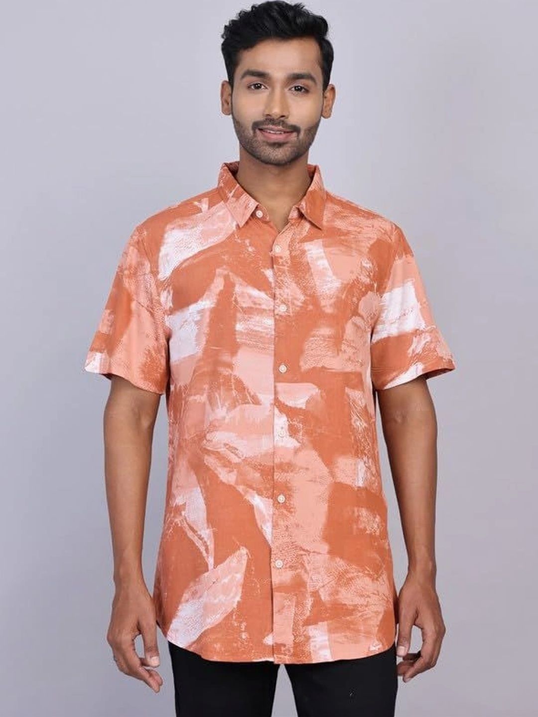 WEARHOUSE Men Classic Printed Casual Shirt-picture-4
