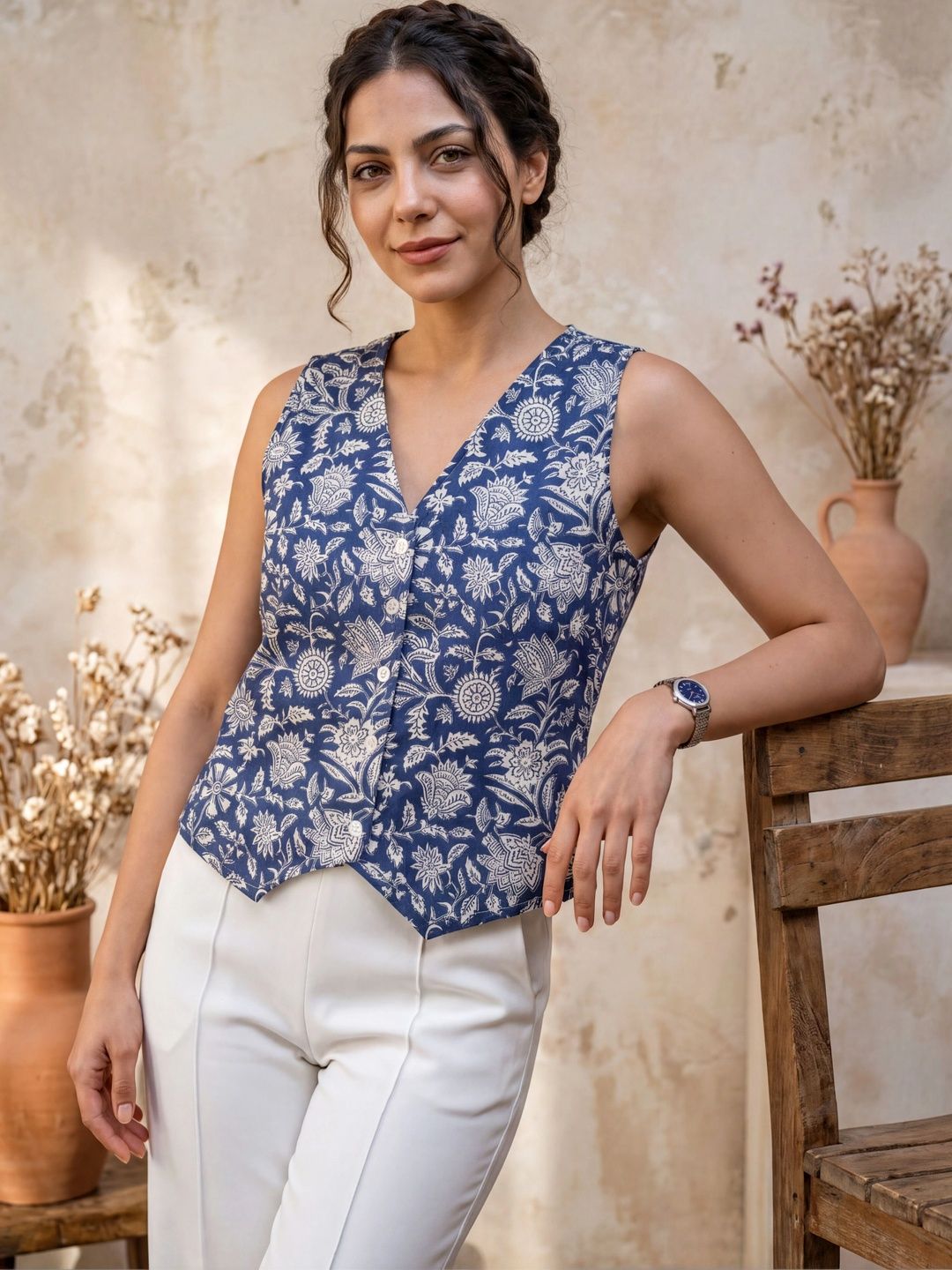 KALAMIR Floral Print Top-picture-22