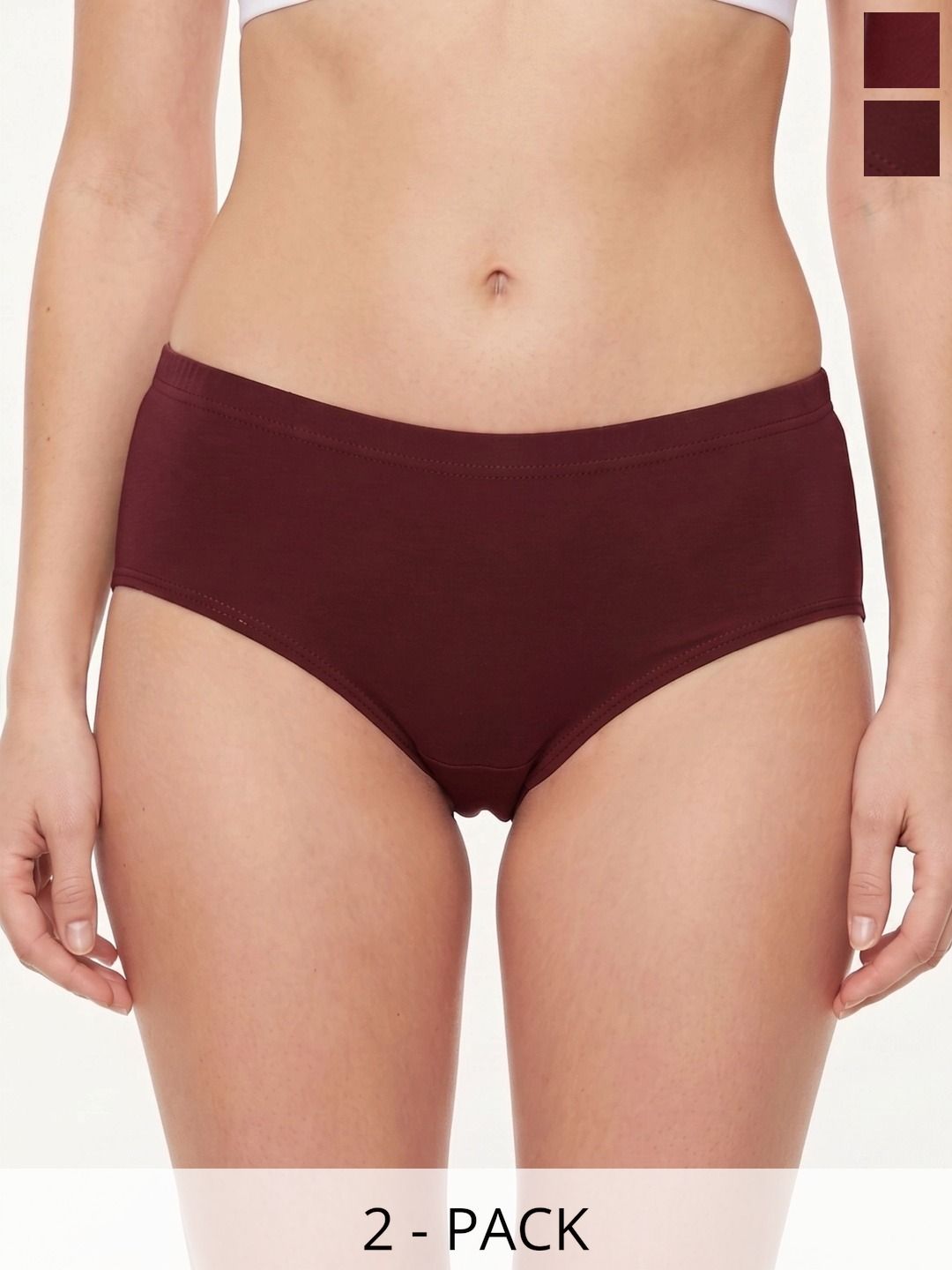 Flexible Apparels Women Pack of 2 Anti Bacterial Assorted Cotton Basic Briefs-picture-16