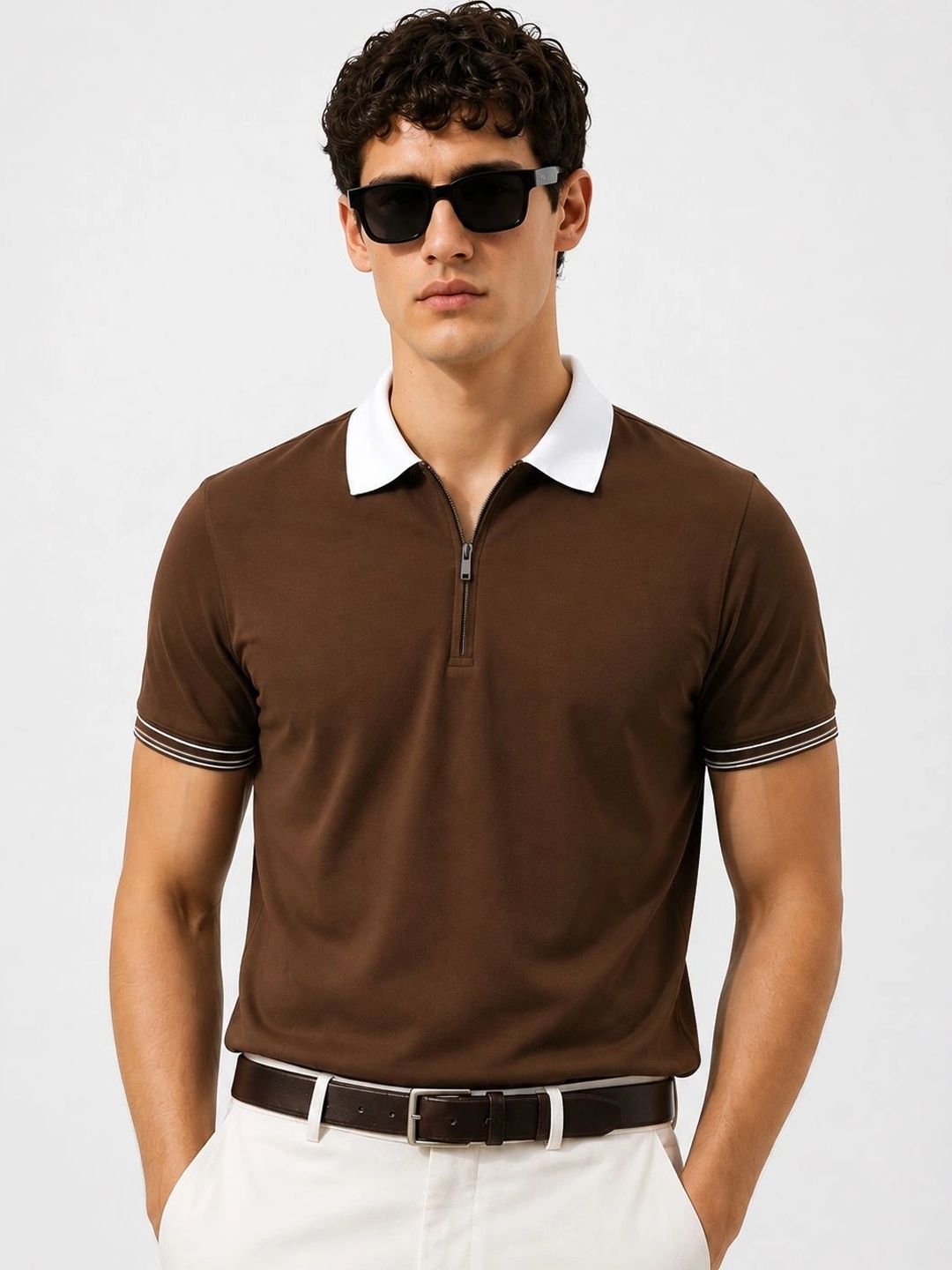 ADRO Men Polo Collar T-shirt-image-7