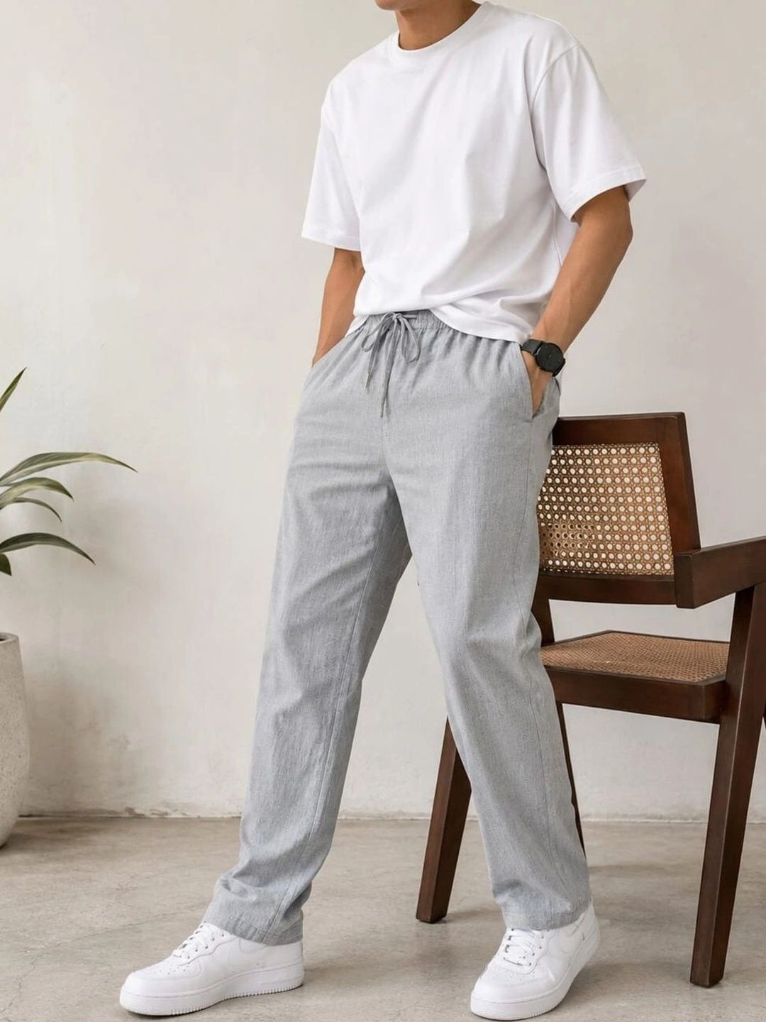 BEEDOO Men Classic Straight Fit Trousers-picture-12
