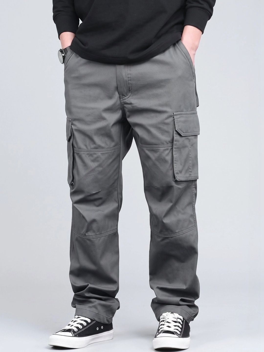 Moda Rapido Men Classic Loose Fit Cargos Trousers-picture-49