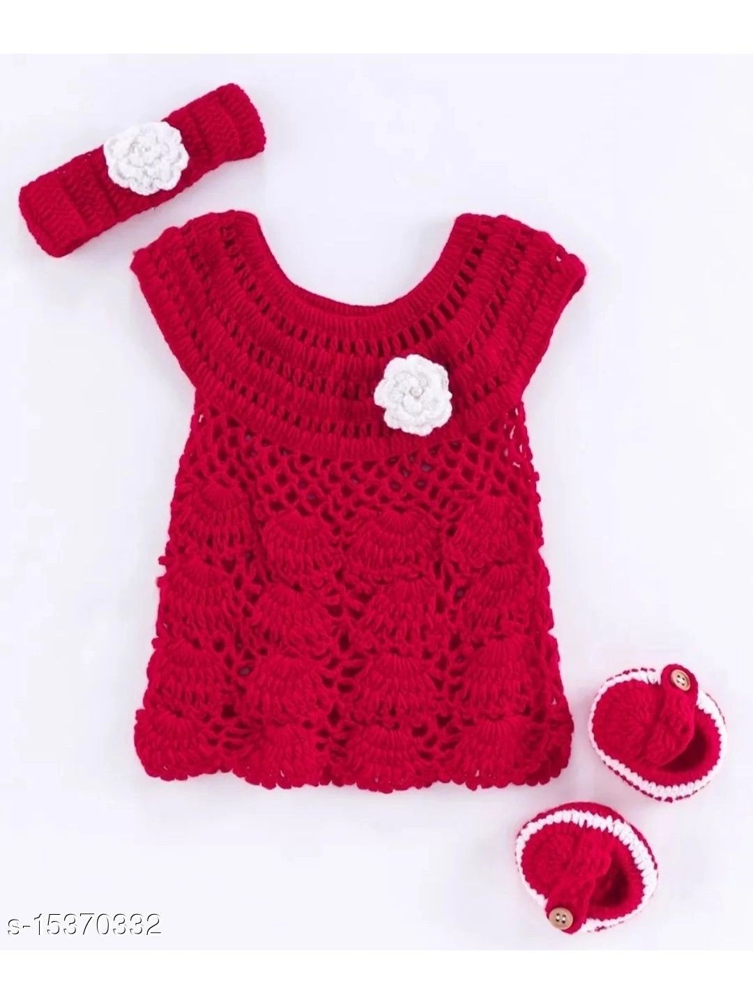 USHA ENTERPRISES Applique Woollen A-Line Dress-picture-11
