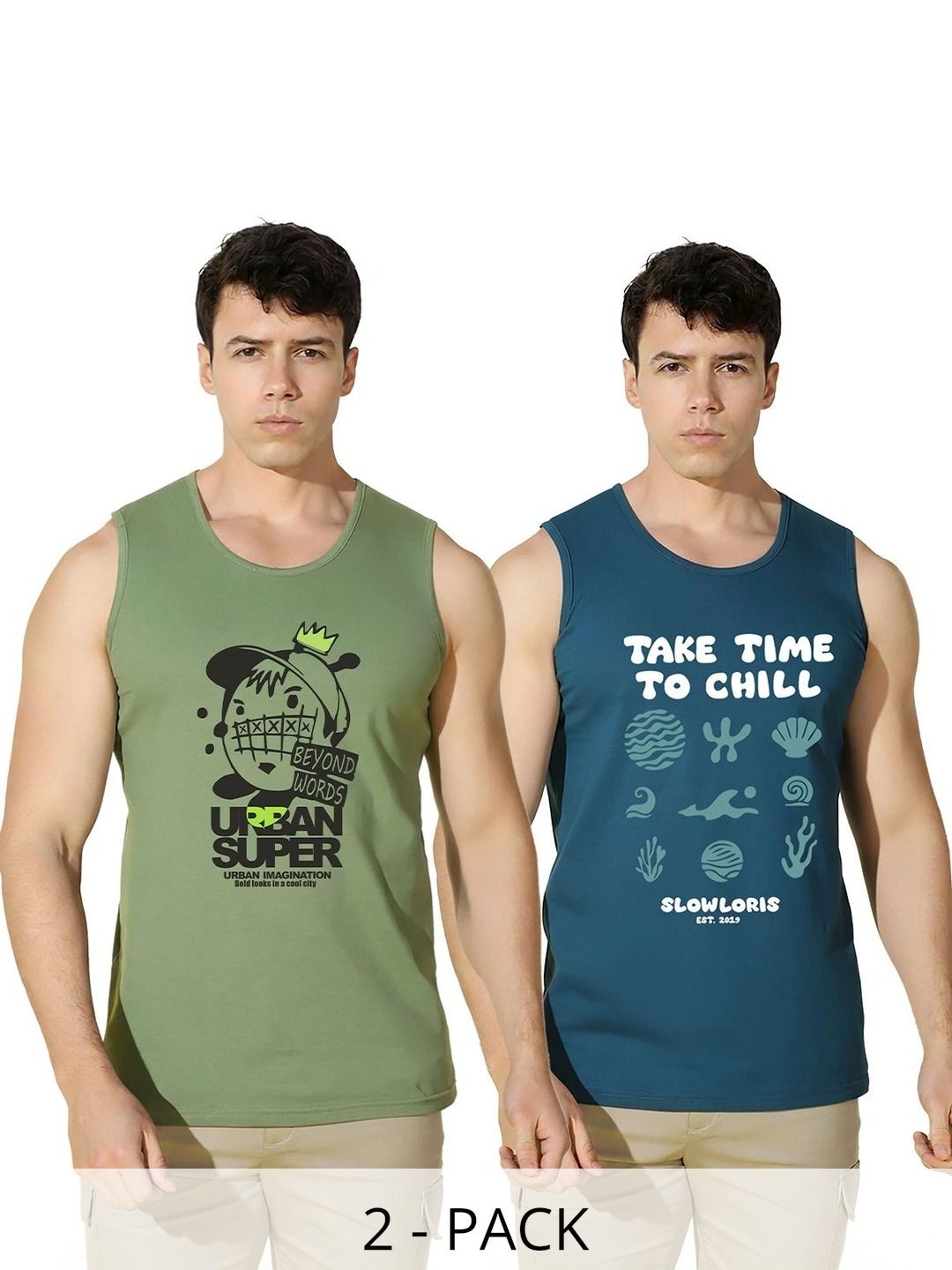 SLOWLORIS Men 2 Printed T-shirt-image-1