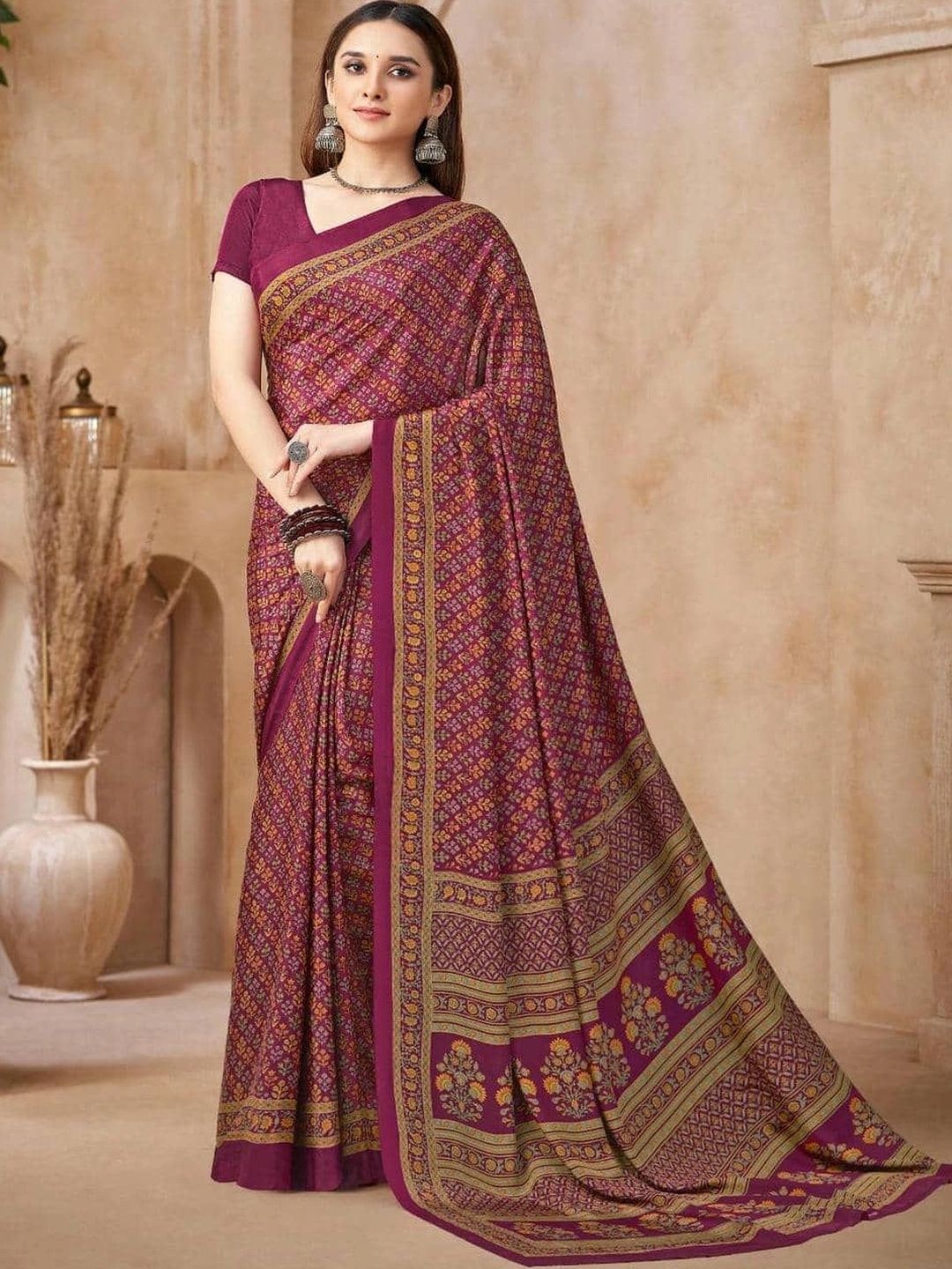 all about you Floral Pure Crepe Saree-picture-16