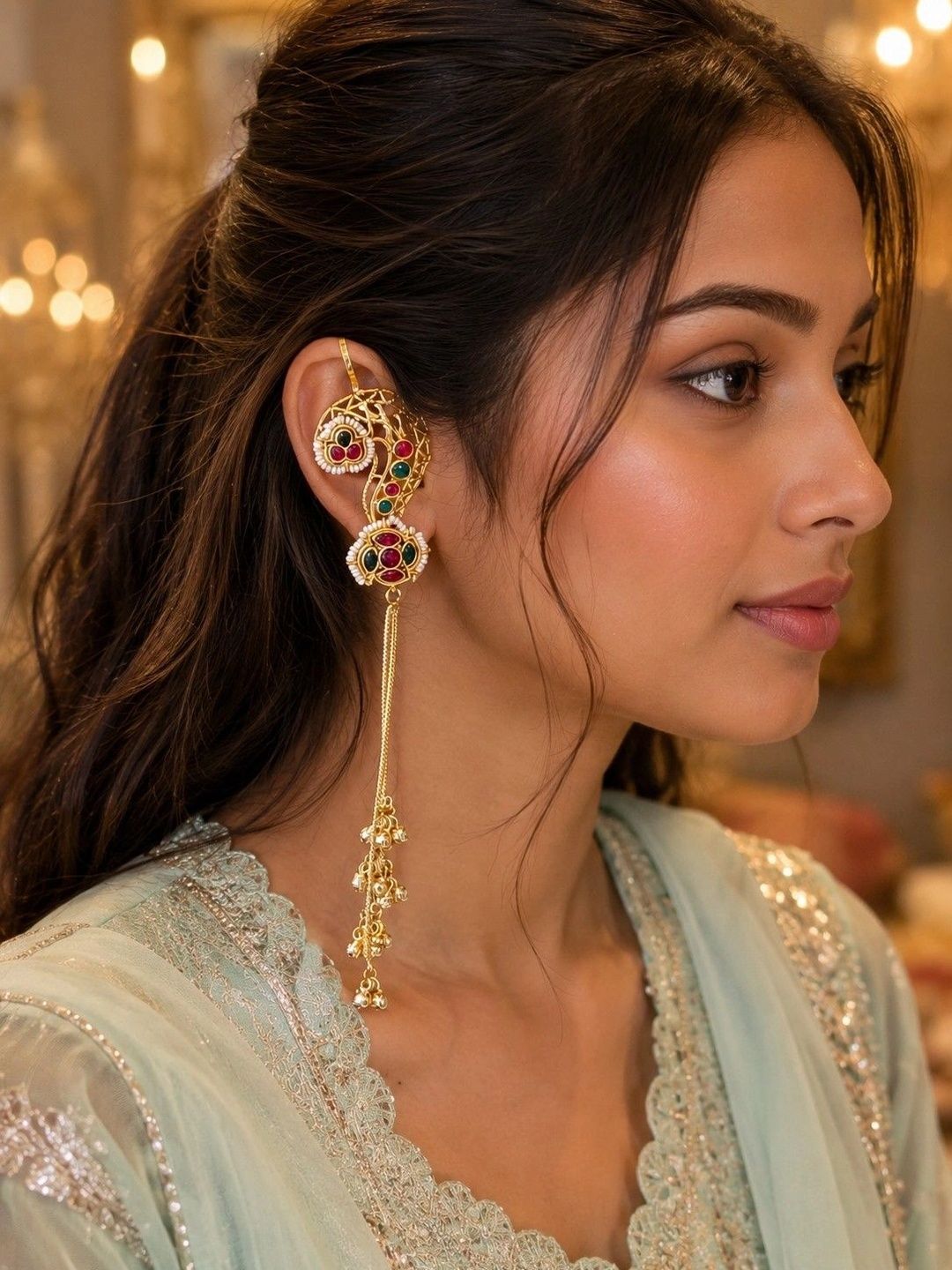 GARNISHA Paisley Shaped Drop Earrings-picture-46