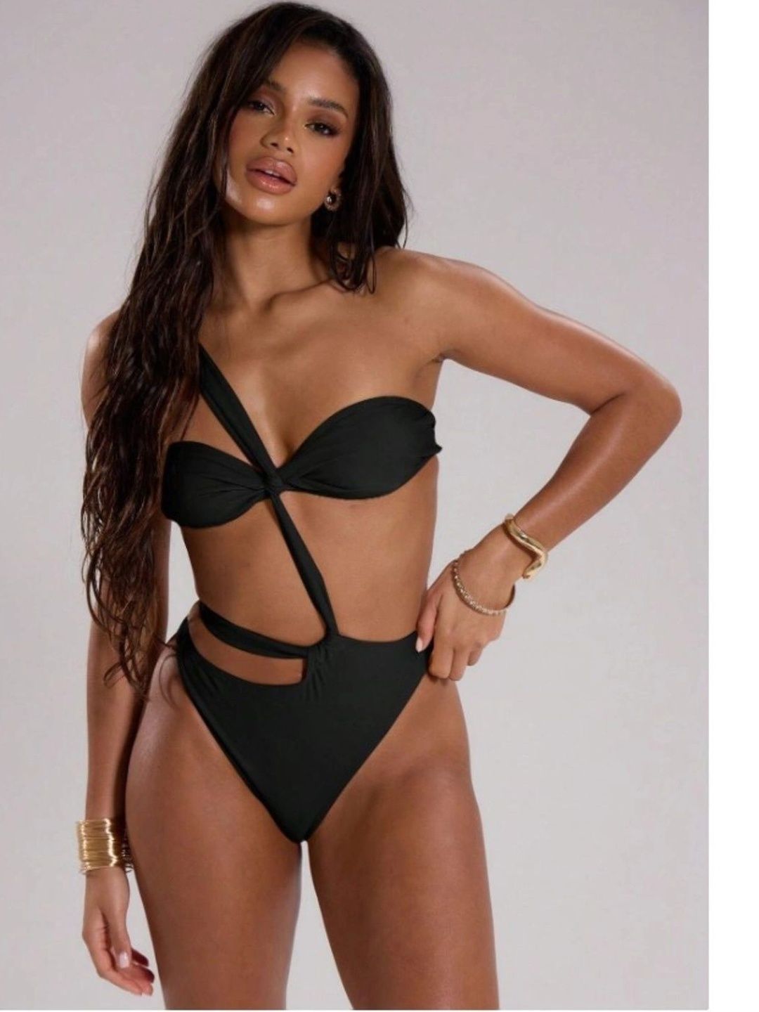 Lyca Era One Shoulder Neck Swim Bodysuit-picture-7