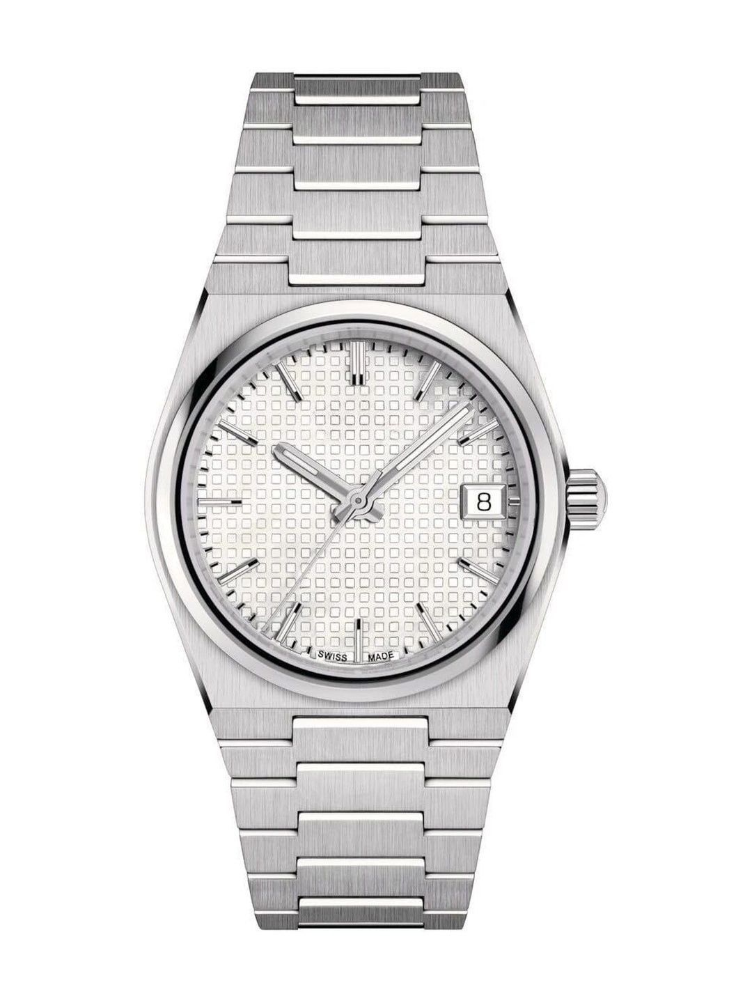 TREX Men Brass Dial & Stainless Steel Bracelet Style Straps Analogue Date Aperture Watch TSHOT_SILVER_WHITE-picture-42
