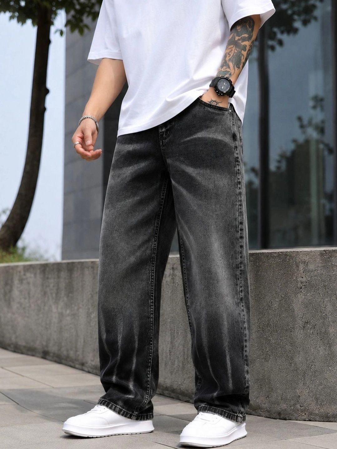 MARK VIEW Men Classic Straight Fit Mid-Rise Stretchable Jeans-picture-29