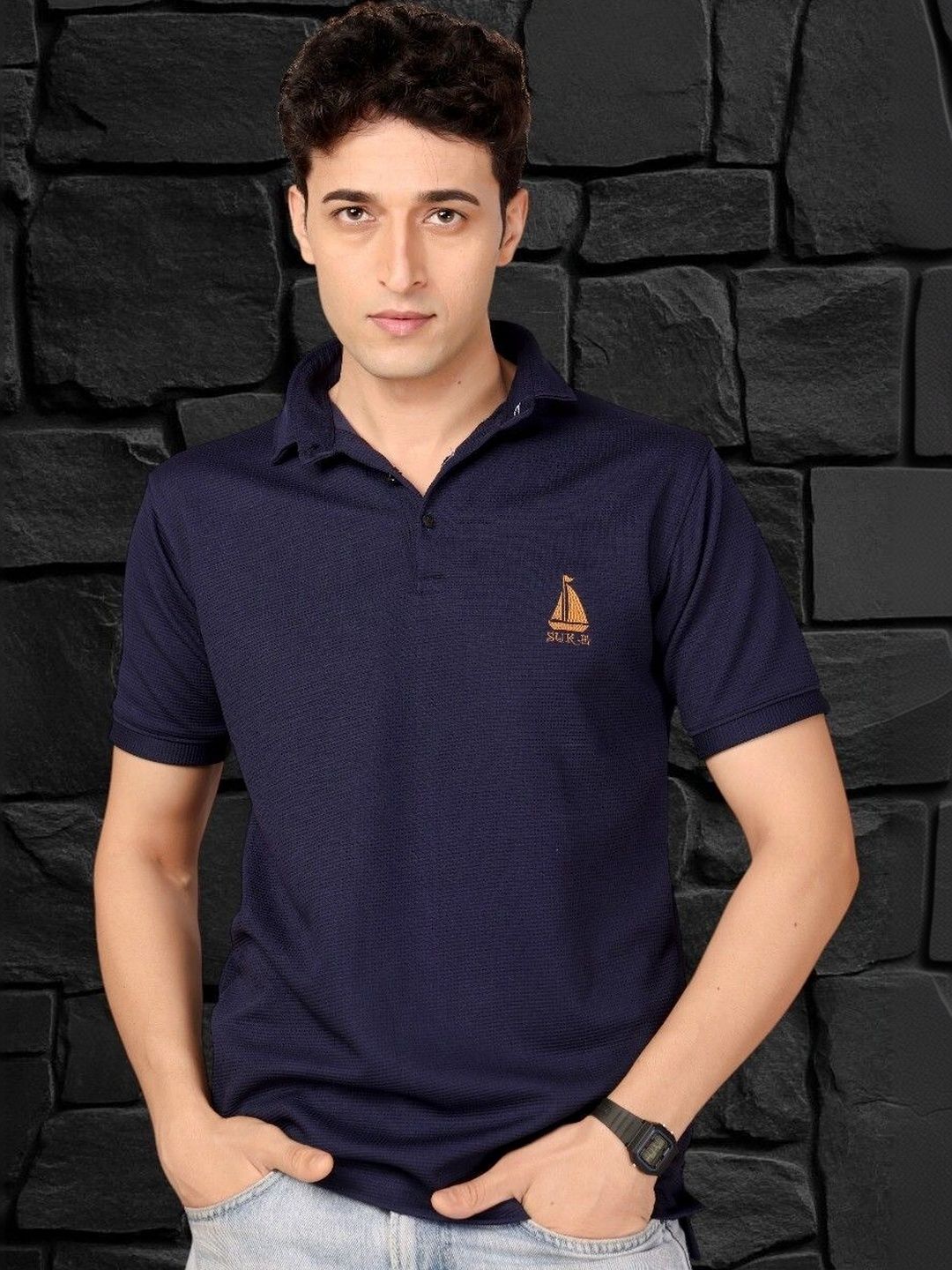 GLORI STAR Men Polo Collar T-shirt-picture-5