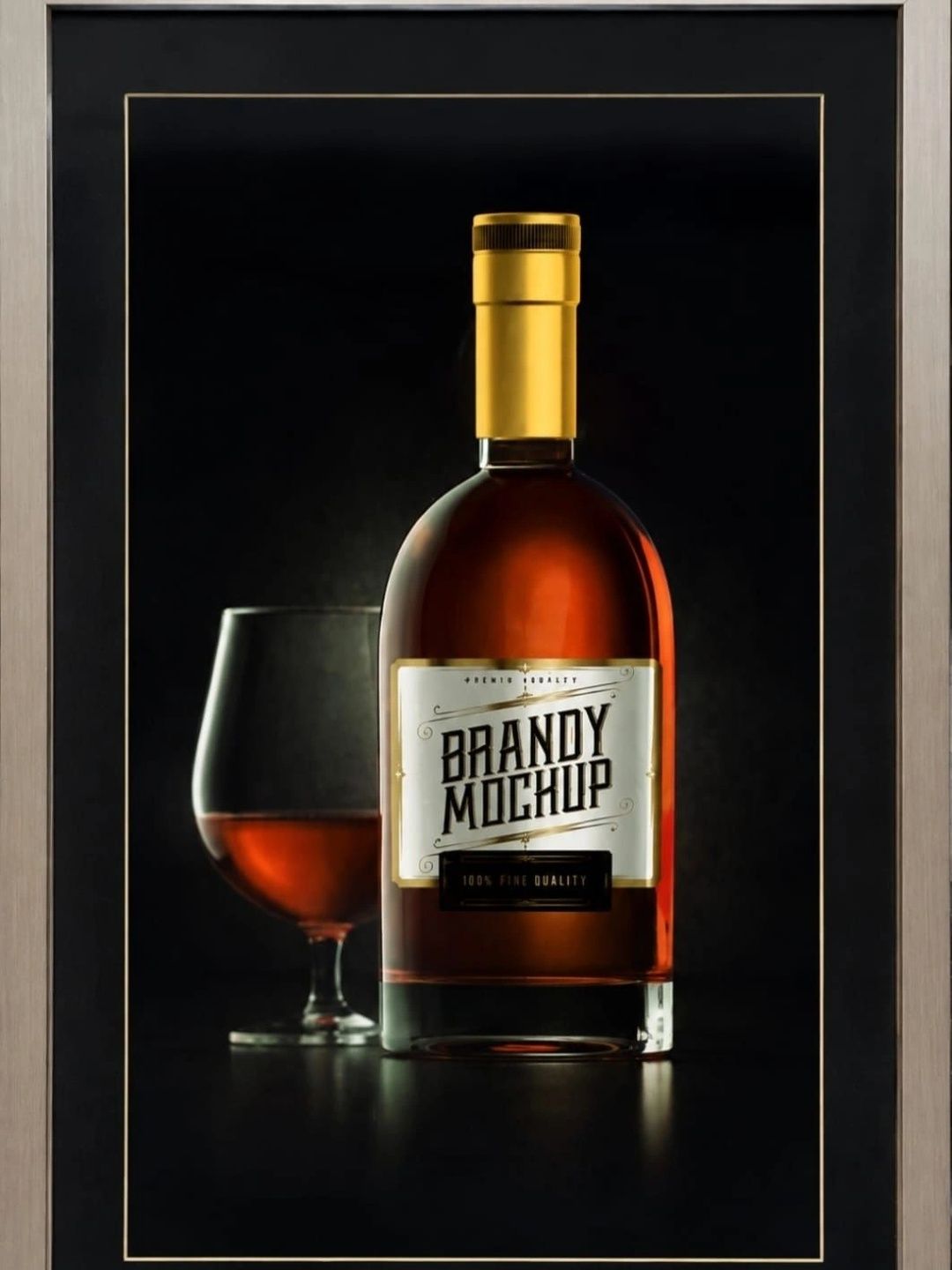 SANJHI KALAKRITI Vintage Brandy Bottle Wall Frame-picture-32