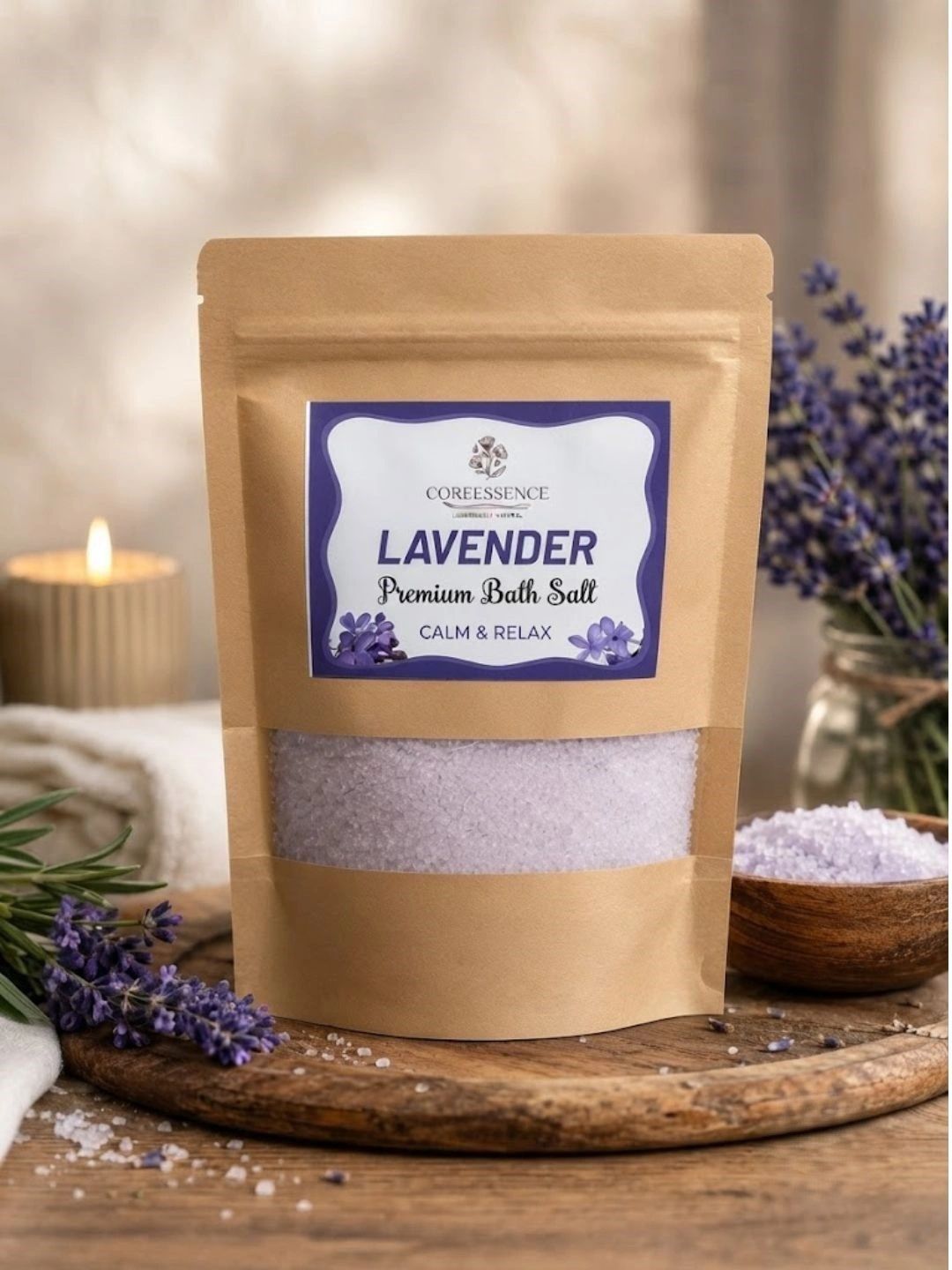 Coreessence Lavender Bath Salt For Stress Relief - 250 g-image-39