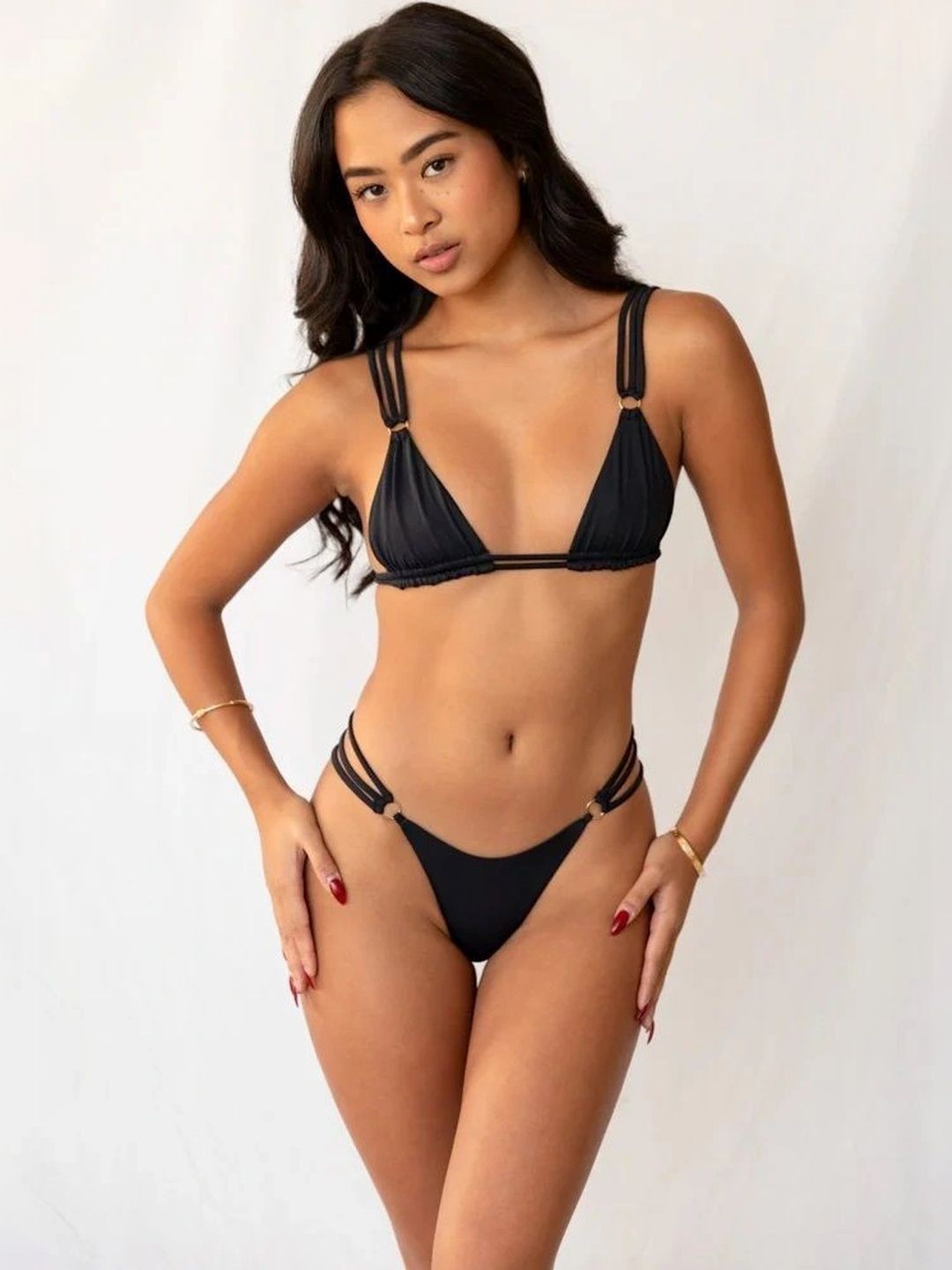 D Heer Fashion Shoulderstrap Swim Bikini Set-image-24