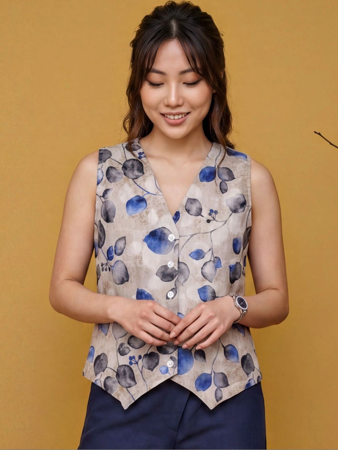 KALAMIR Floral Print Top-picture-44