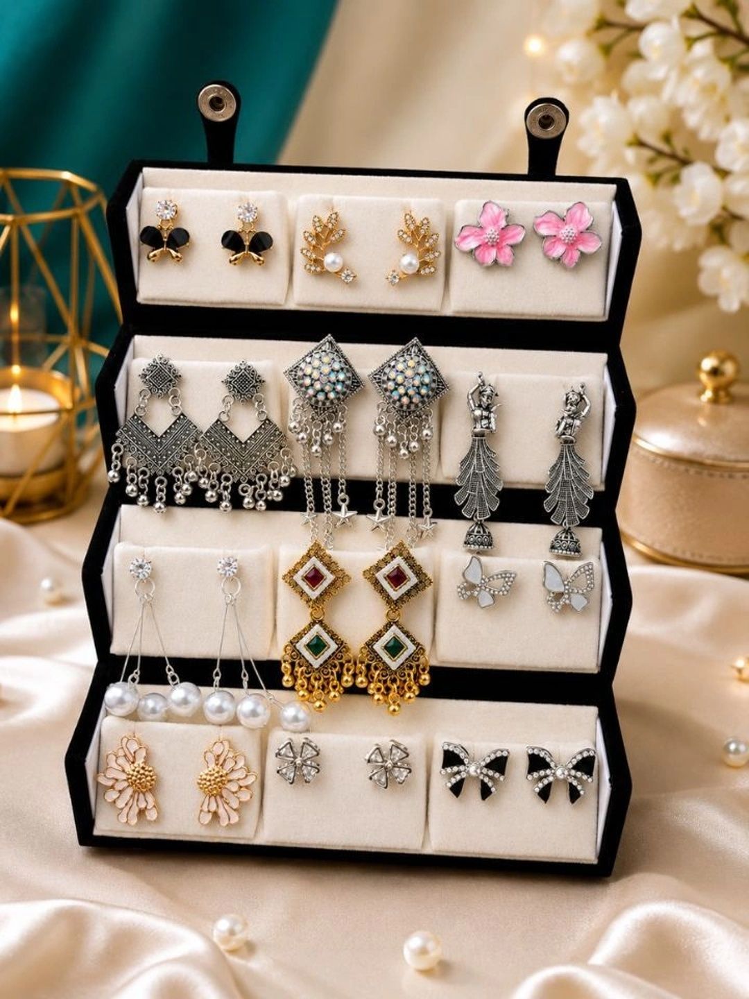 Esyko Geometric Drop Earrings-image-39