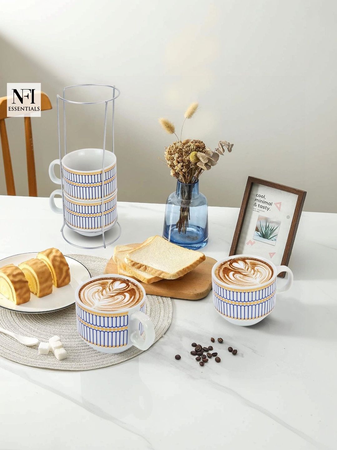 NFI essentials Multicoloured Printed Ceramic Glossy Mugs Set of Cups and Mugs-picture-32