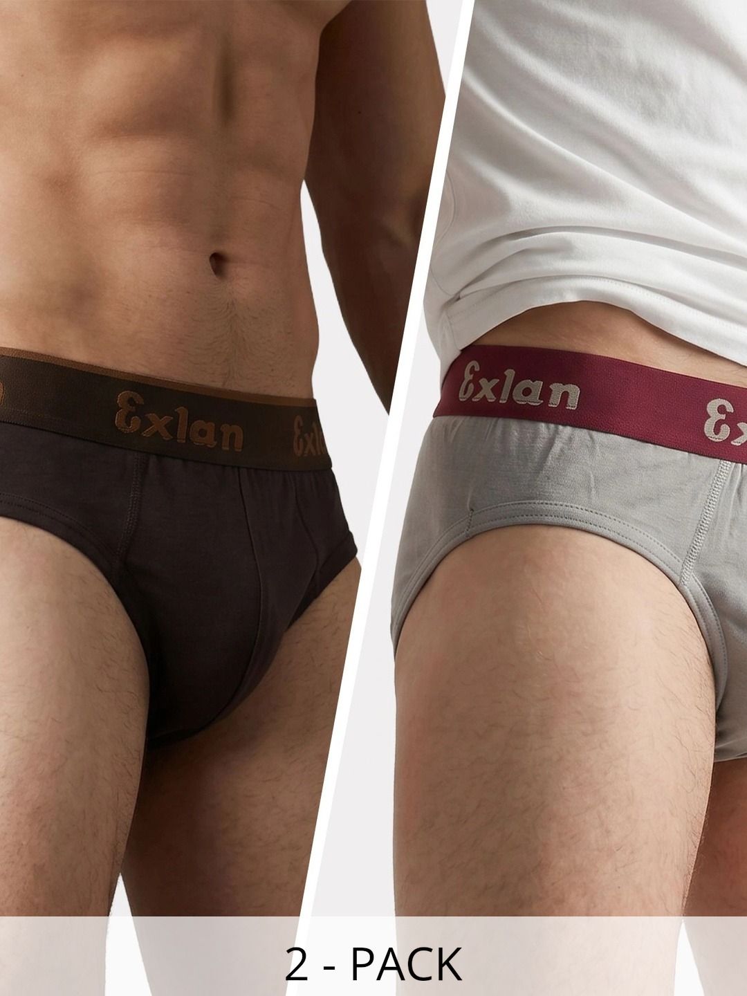 Exlan Men Pack of 2 Anti Bacterial Cotton Bikini-picture-42