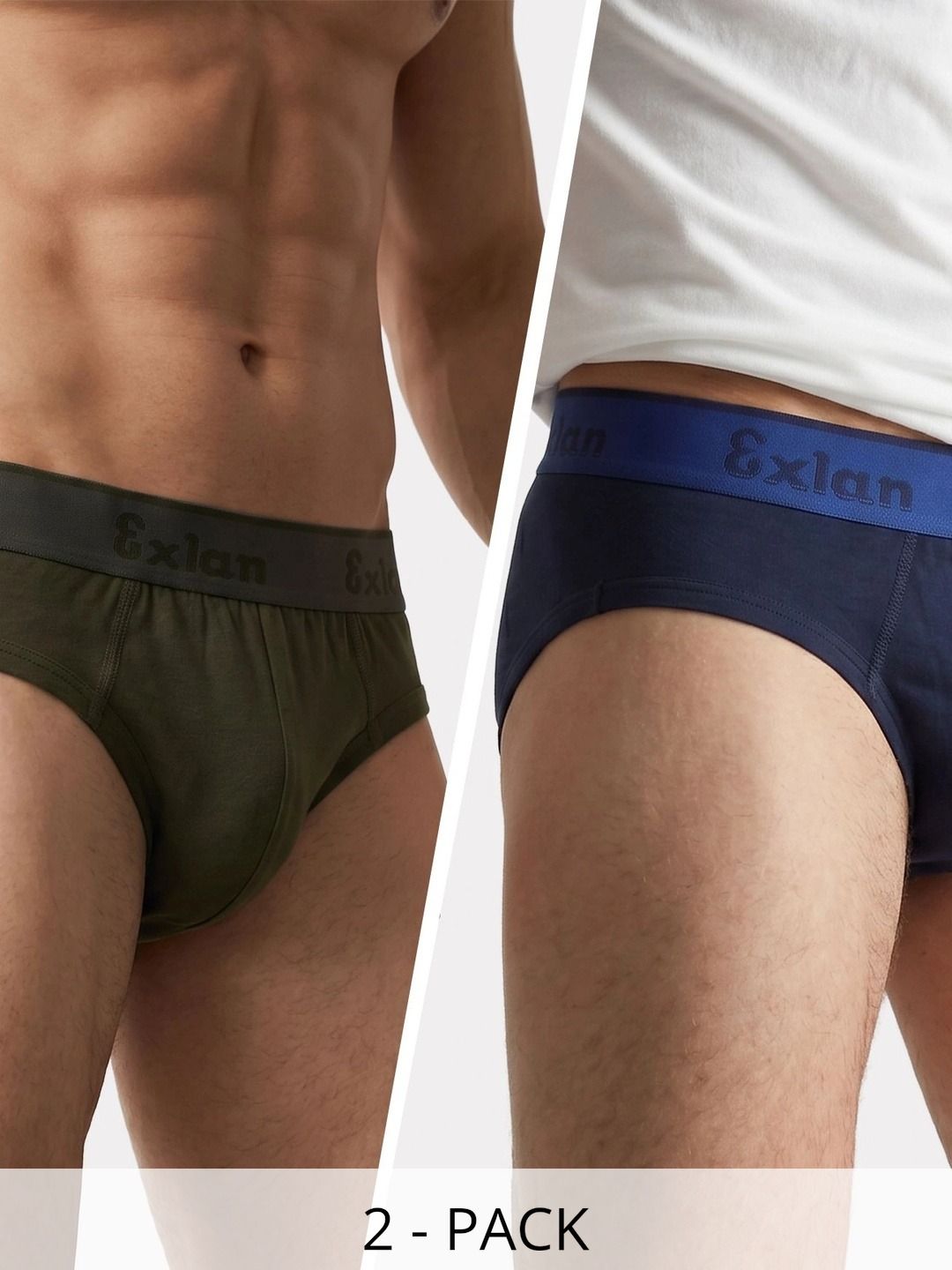 Exlan Men Pack of 2 Anti Bacterial Cotton Bikini-picture-36