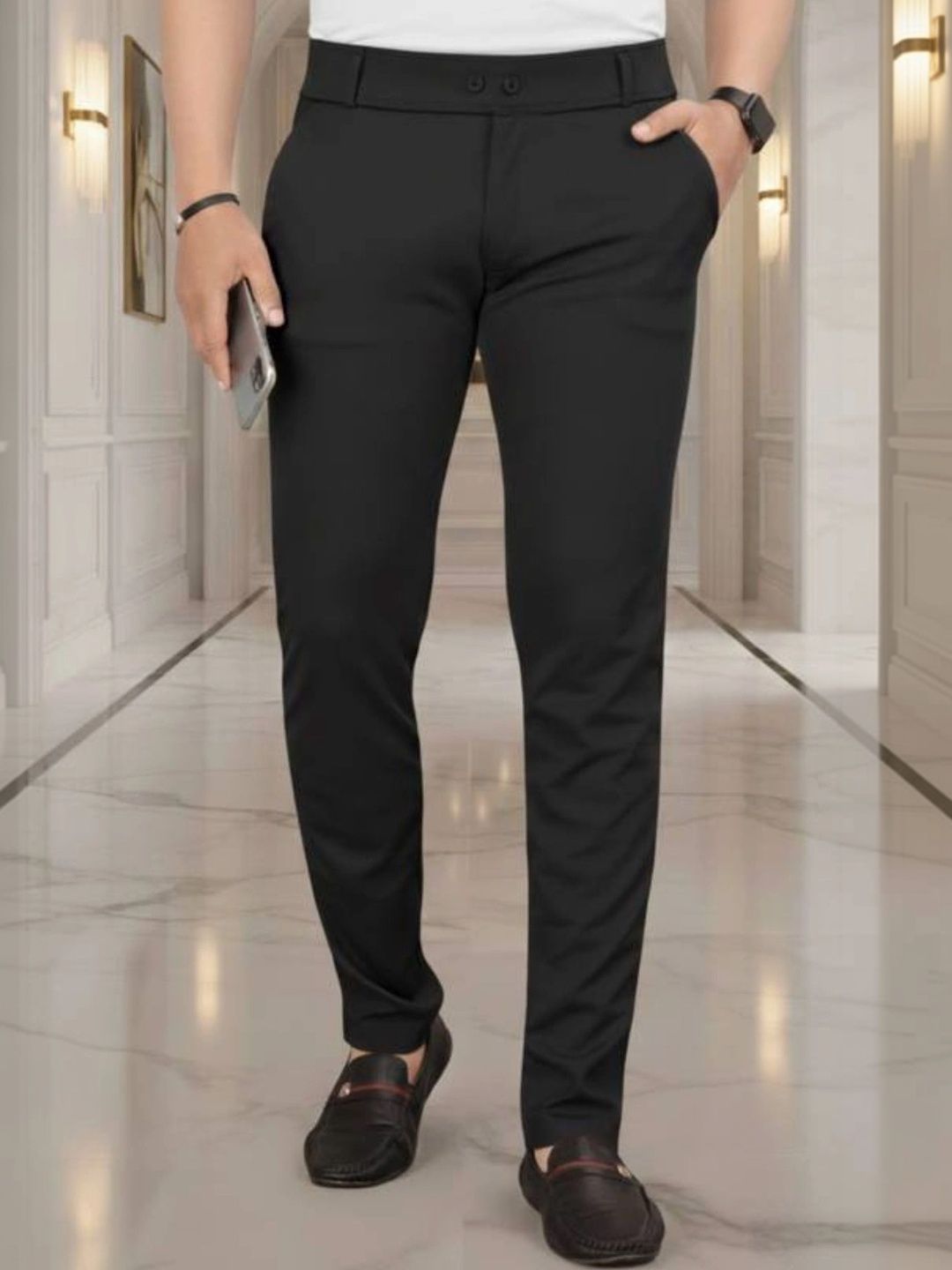 FABAURA Men Slim Fit Easy Wash Trousers-picture-29