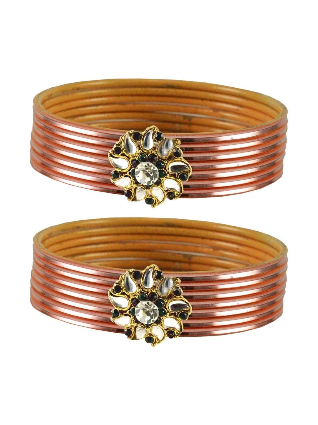 MAYA FASHION Stone Studded & Beaded Bangle-picture-11