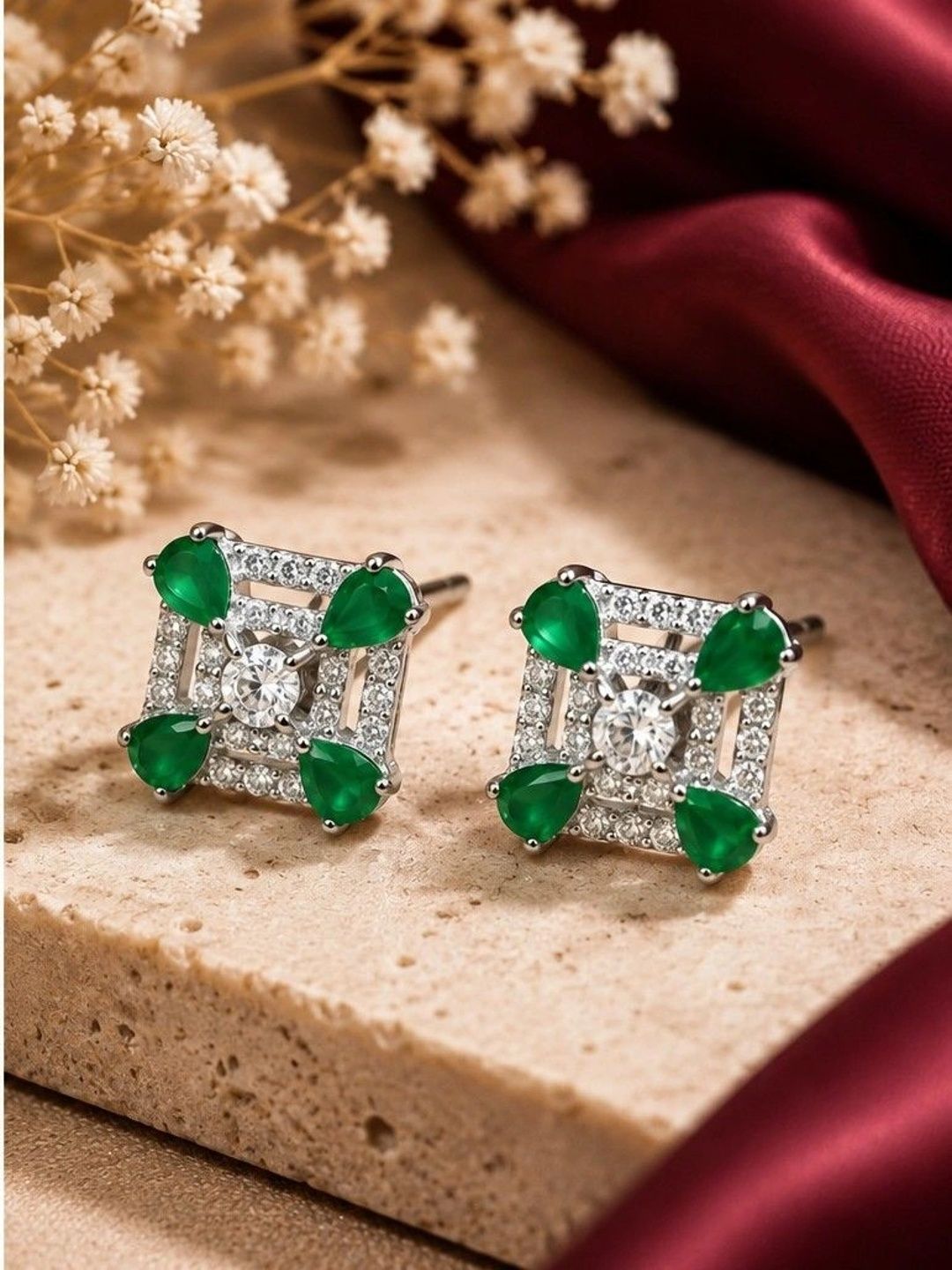 Sanache by Gopal & sons Geometric Studs Earrings-image-20