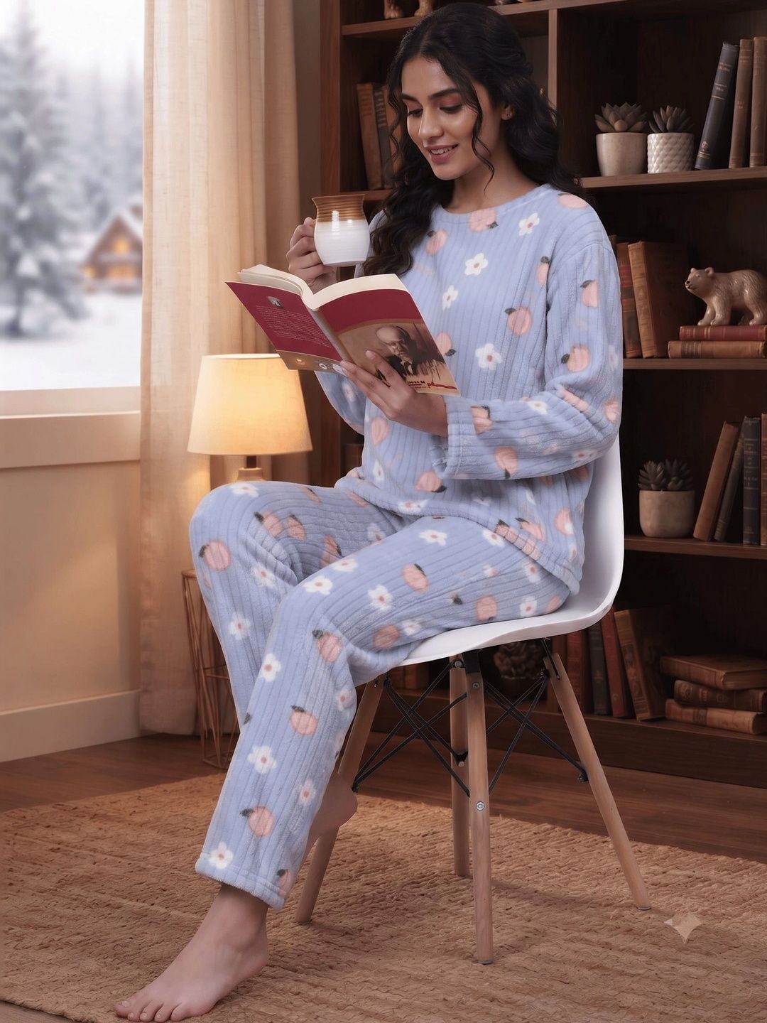 POCKET FRIEND Women Printed Night suit-picture-30