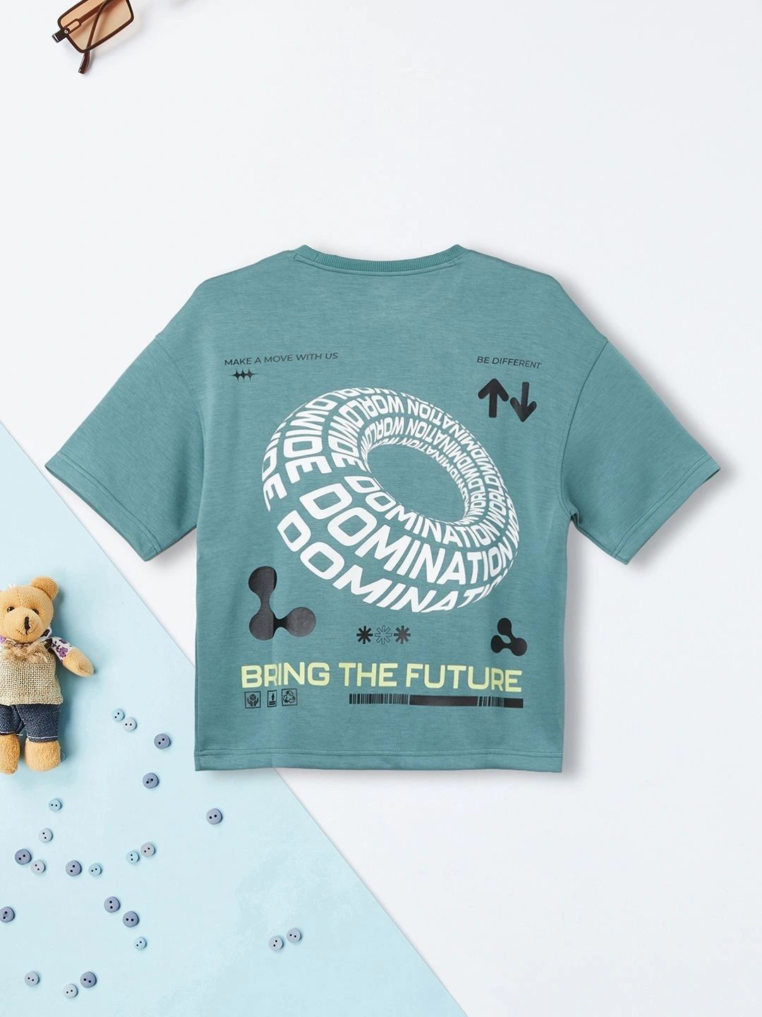max Boys Typography Printed Drop-Shoulder Sleeves T-shirt-picture-29