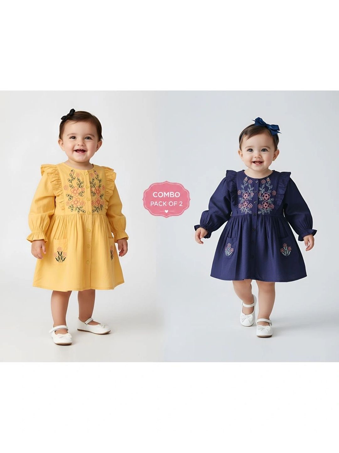 Bella Moda Floral Embroidered Ruffled A-Line Dress-picture-22