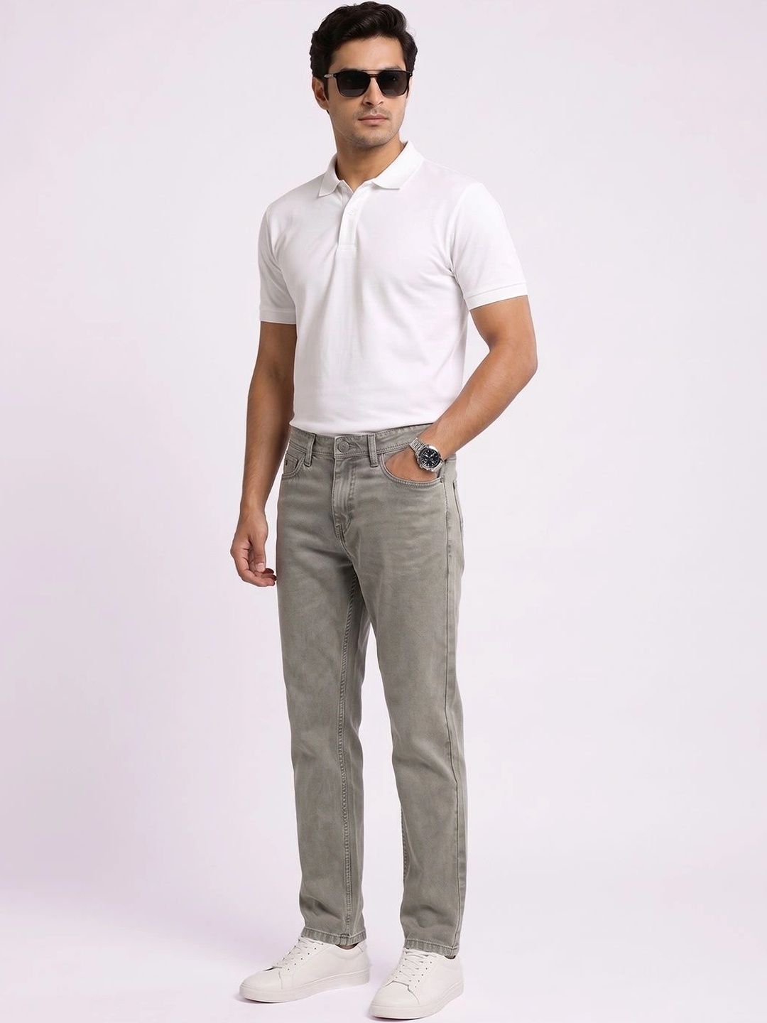 THUNDER JEANS Men Regular Fit Mid-Rise Stretchable Jeans-picture-3