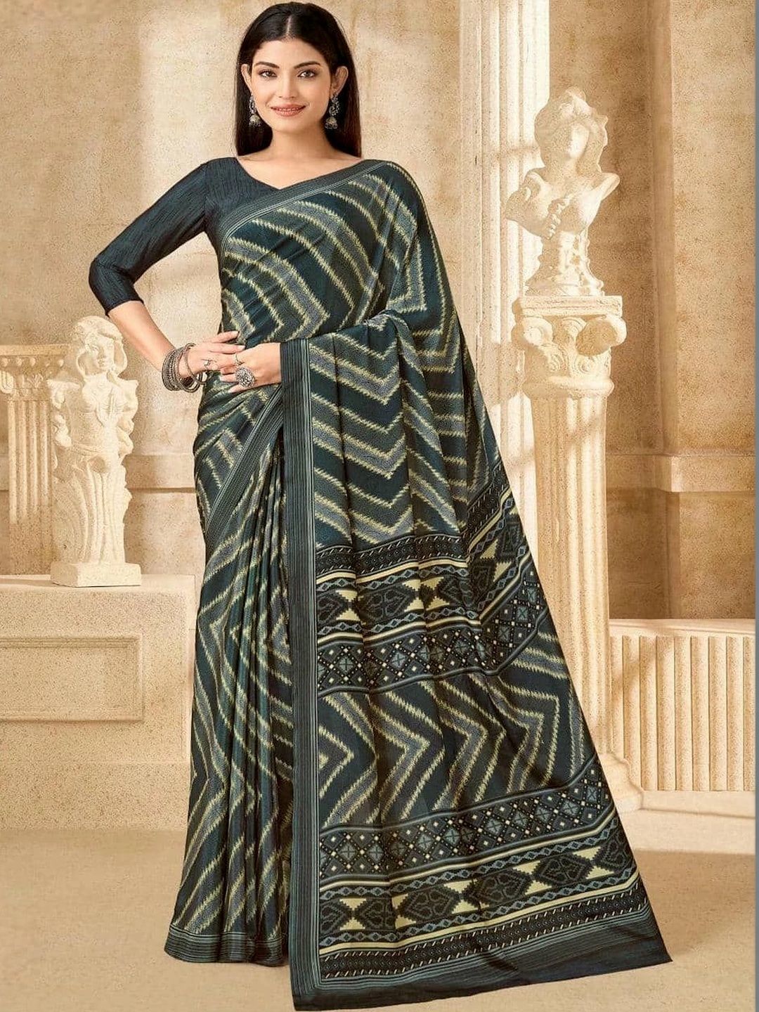 all about you Floral Pure Crepe Saree-picture-41