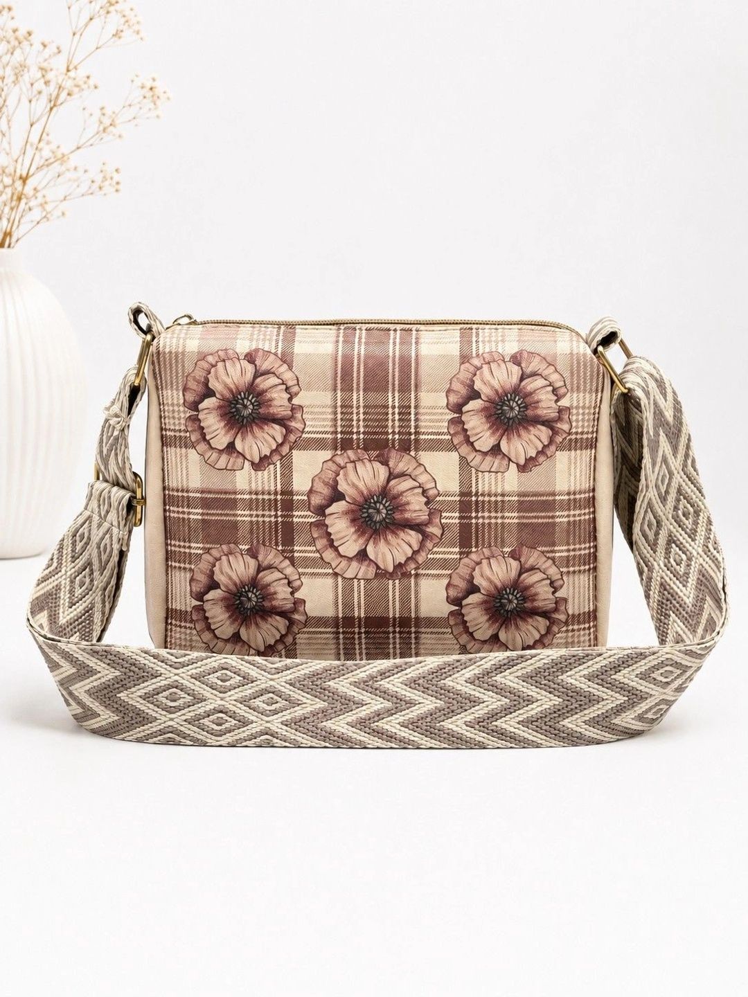 HERE&NOW Floral Printed PU Sling Bag-picture-22