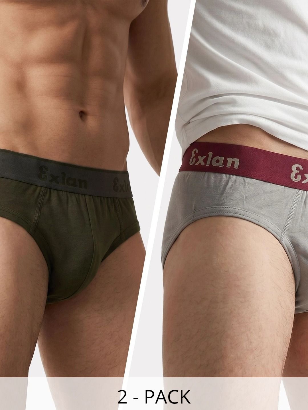 Exlan Men Pack of 2 Anti Bacterial Cotton Bikini-picture-21