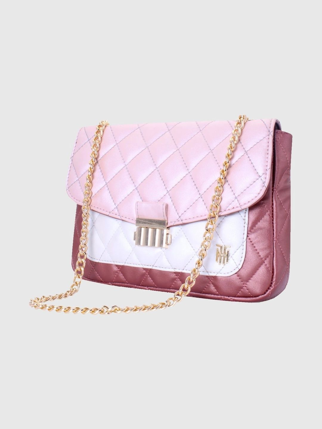 THE HOLISTIK Colourblocked PU Shoulder Bag with Quilted-picture-42