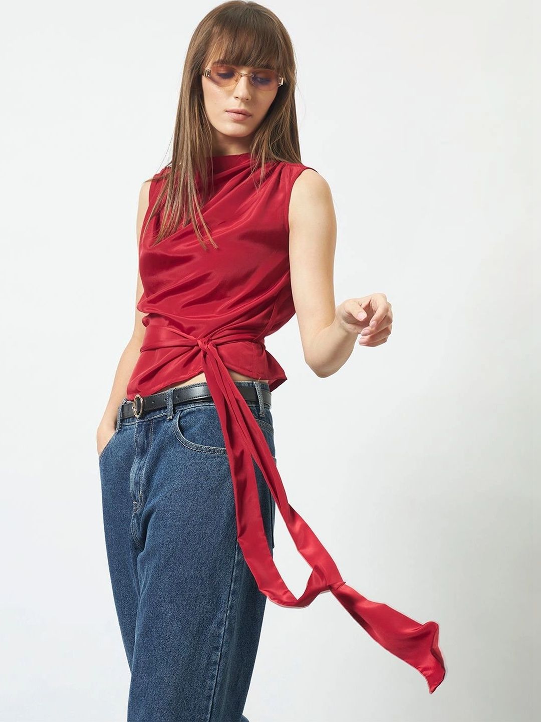 CORSICA Cowl Neck Wrap Top-picture-15