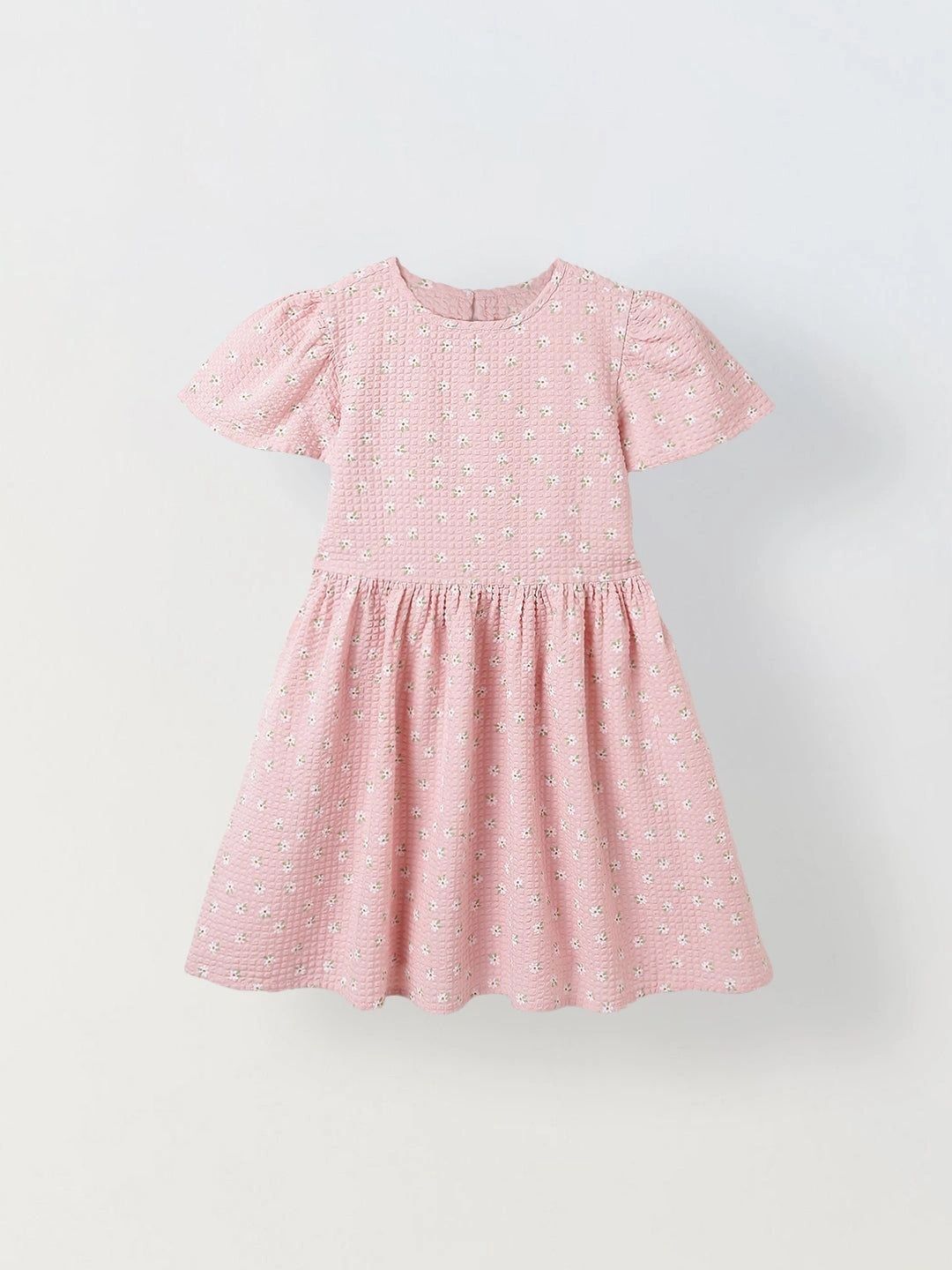 SPUNKIES Floral Print Puff Sleeve A-Line Dress-image-21