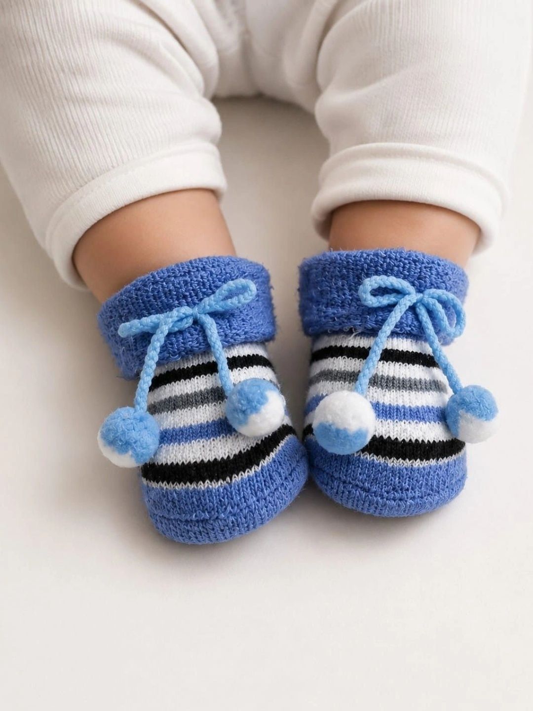 BAESD Unisex Kids Cotton Blend Striped Above Ankle Socks-picture-26