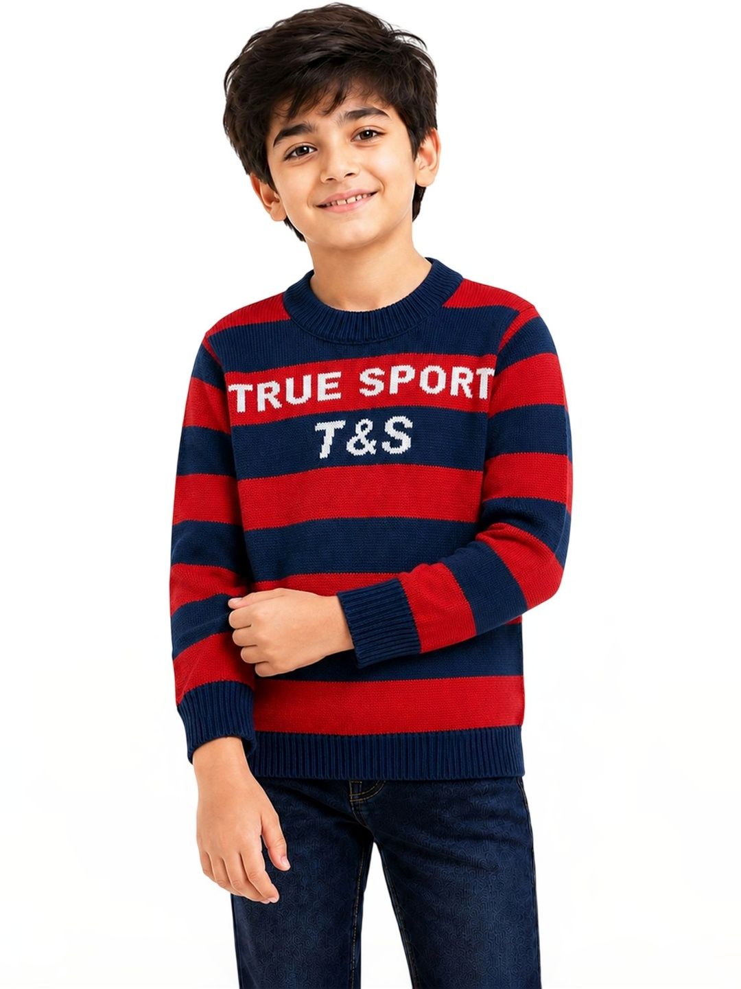 YK Boys Typography Striped Pullover-picture-39