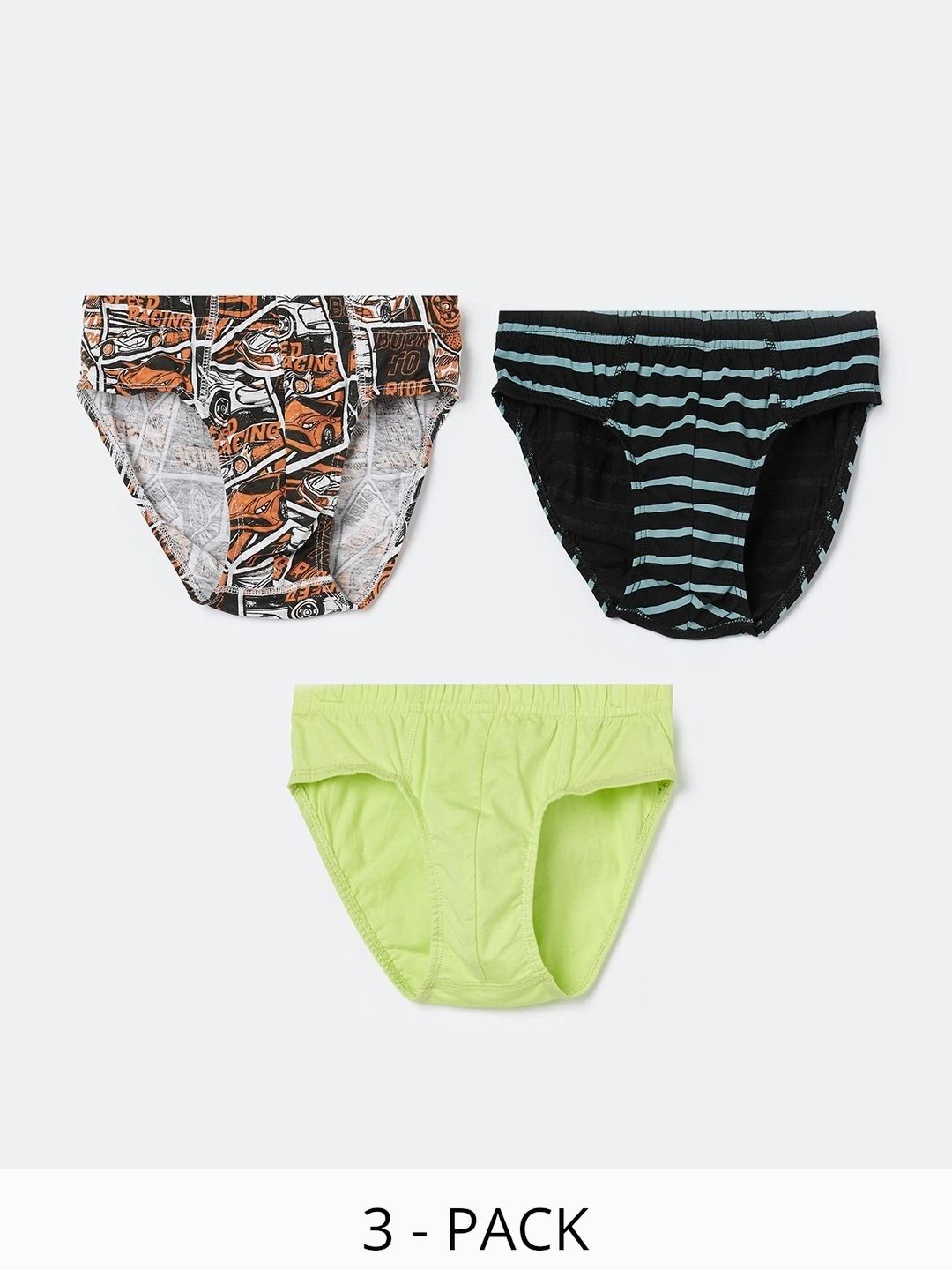 Fame Forever by Lifestyle Boys Pack of 3 Assorted Cotton Blend Bikini-picture-46