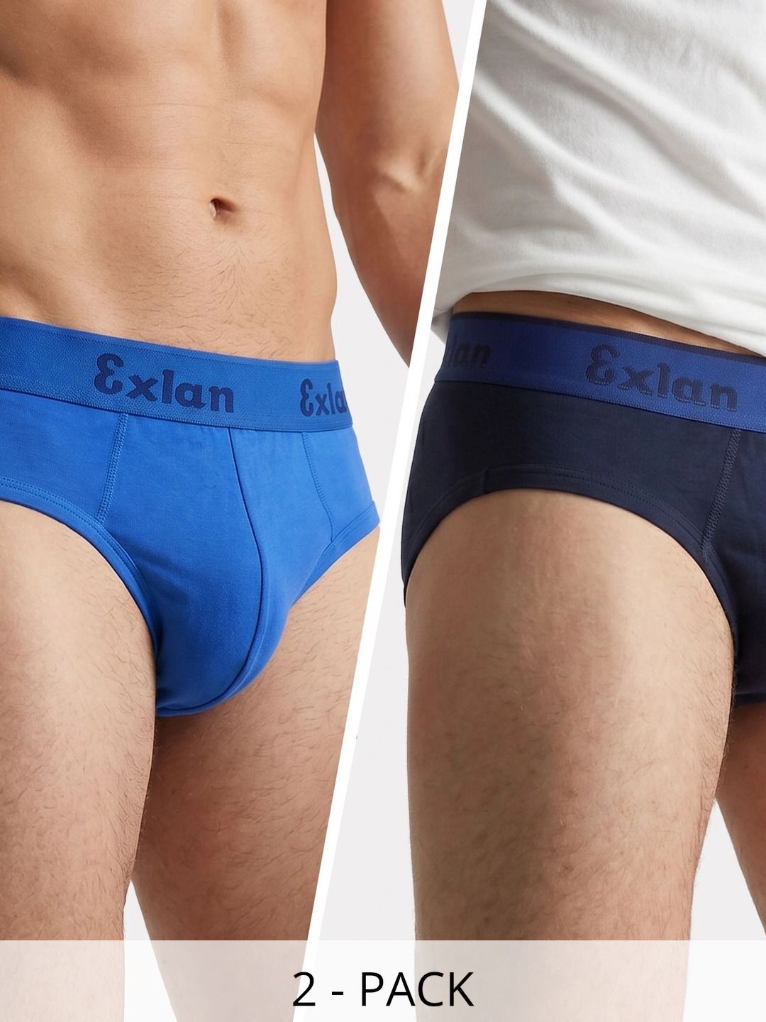 Exlan Men Pack of 2 Anti Bacterial Cotton Bikini-picture-35
